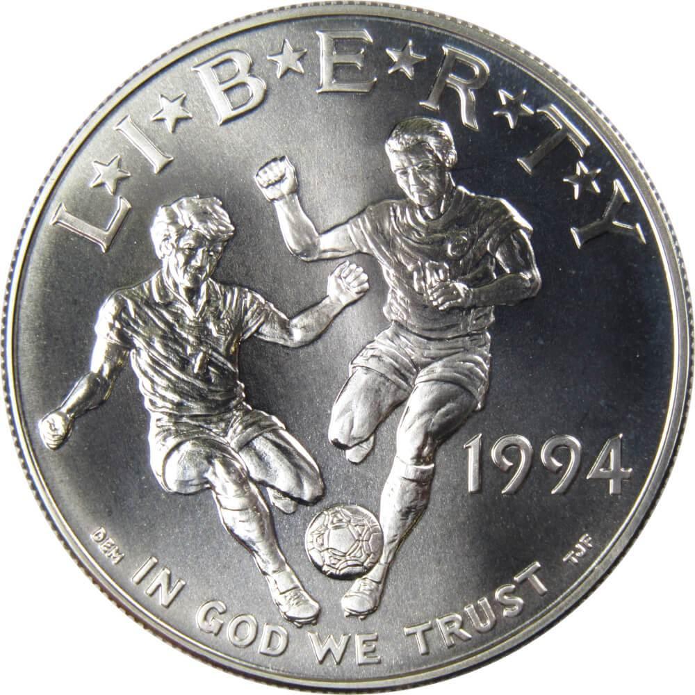 1994 D World Cup Tournament Commemorative Silver Dollar Uncirculated