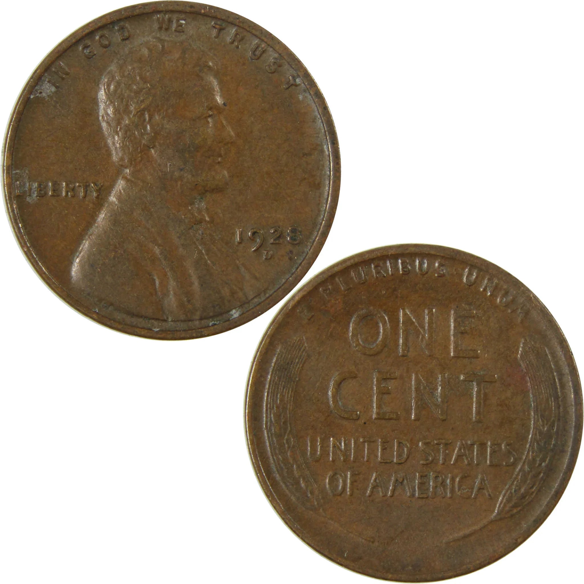 1928 D Lincoln Wheat Cent VF Very Fine Penny 1c Coin SKU:I27606