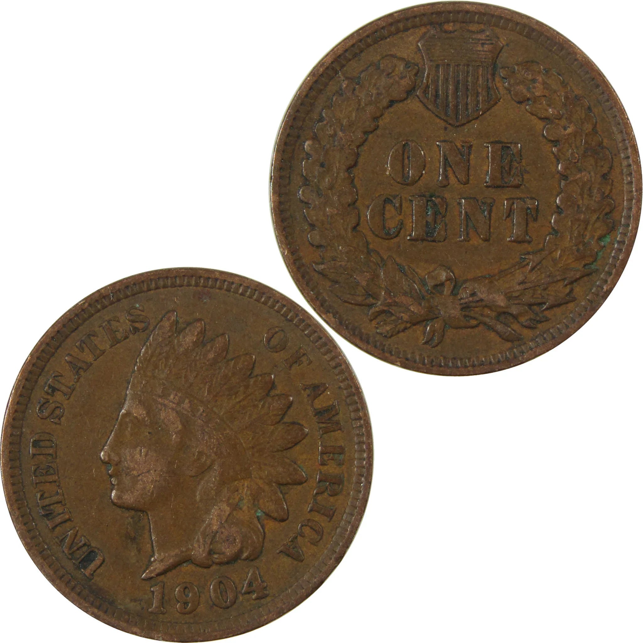 1904 Indian Head Cent VF Very Fine Penny 1c Coin SKU:I26954