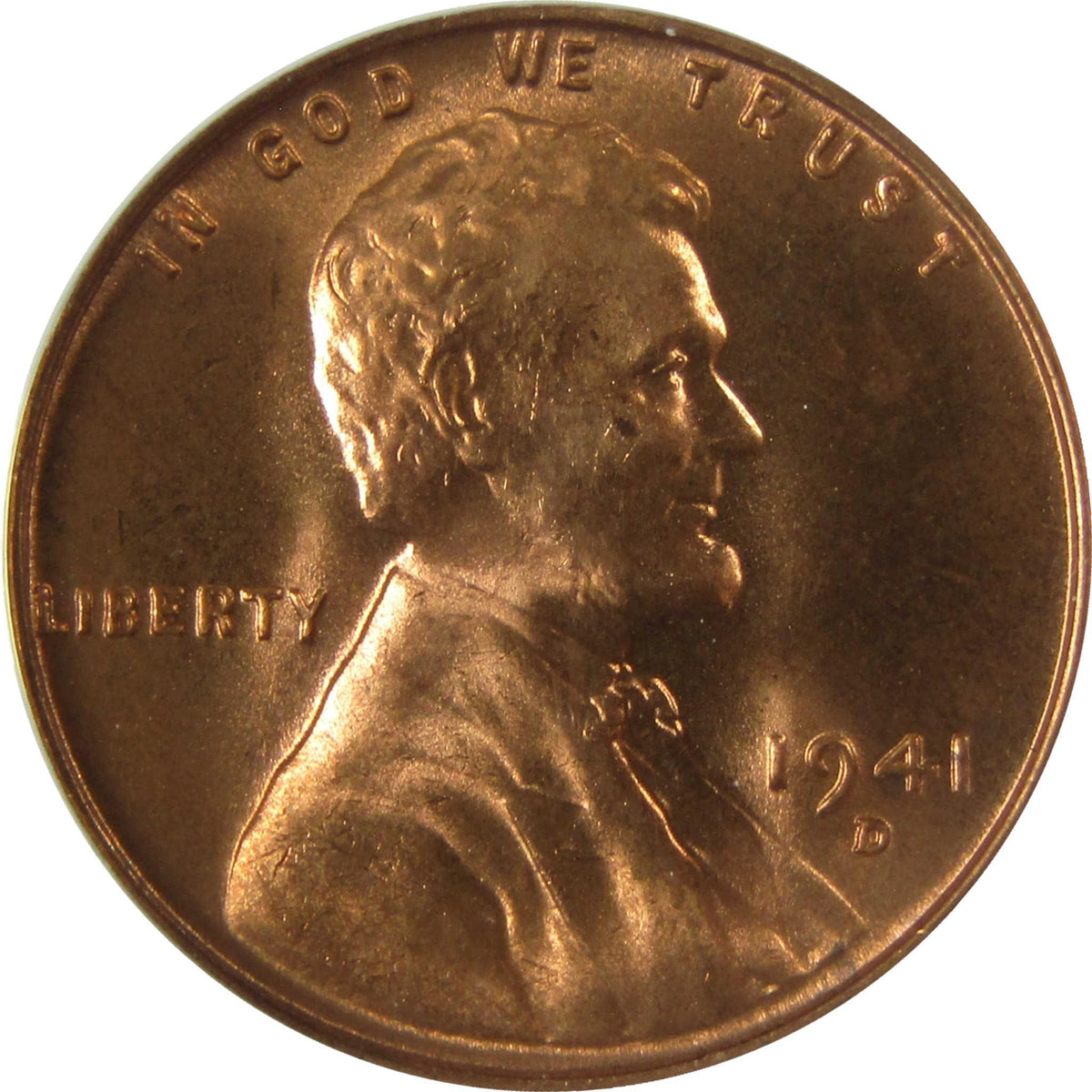 1941 D Lincoln Wheat Cent MS 66 RB ANACS Penny Uncirculated SKU:I27929