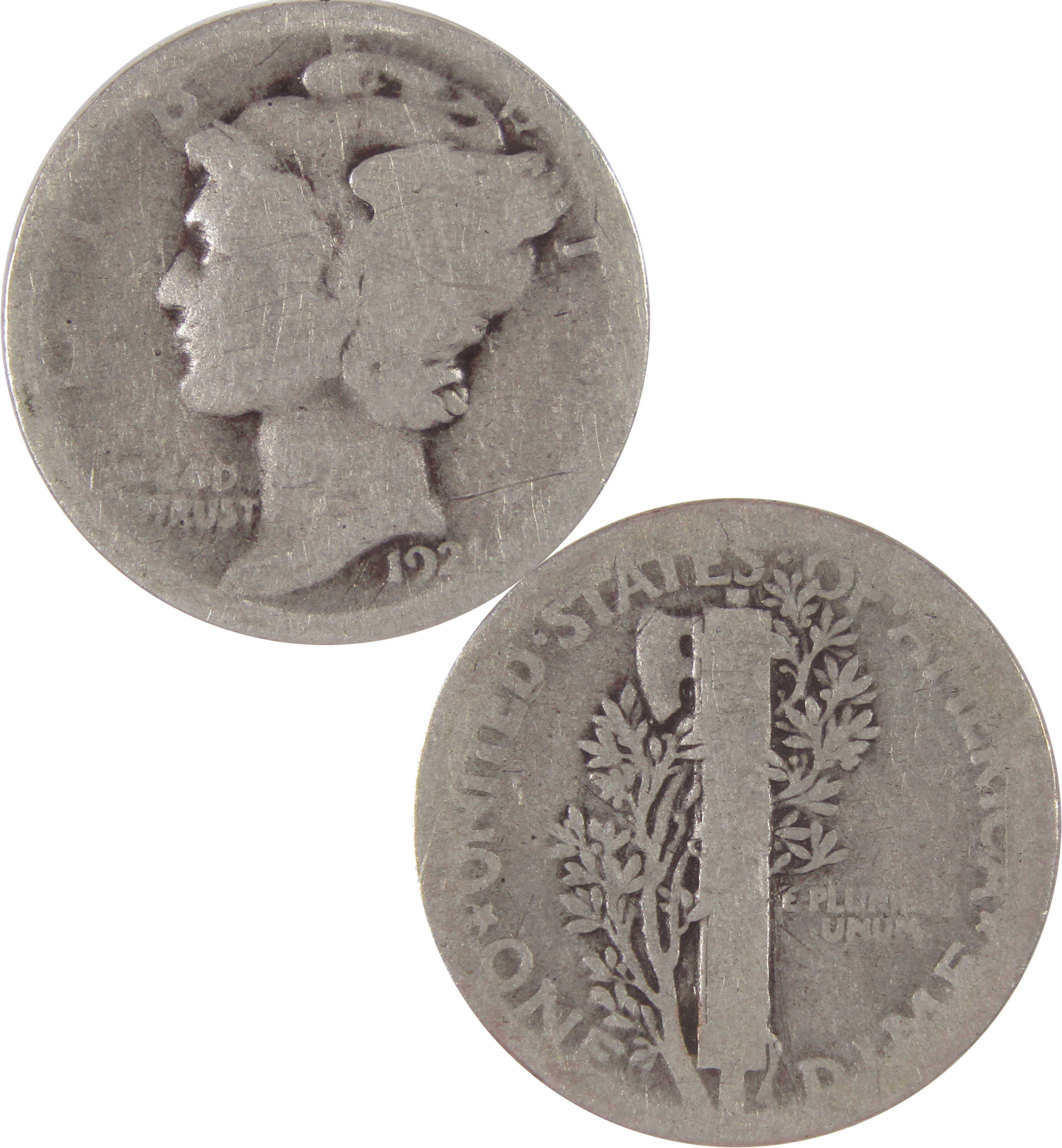 1921 Mercury Dime AG About Good Silver 10c Coin SKU:CPC9807