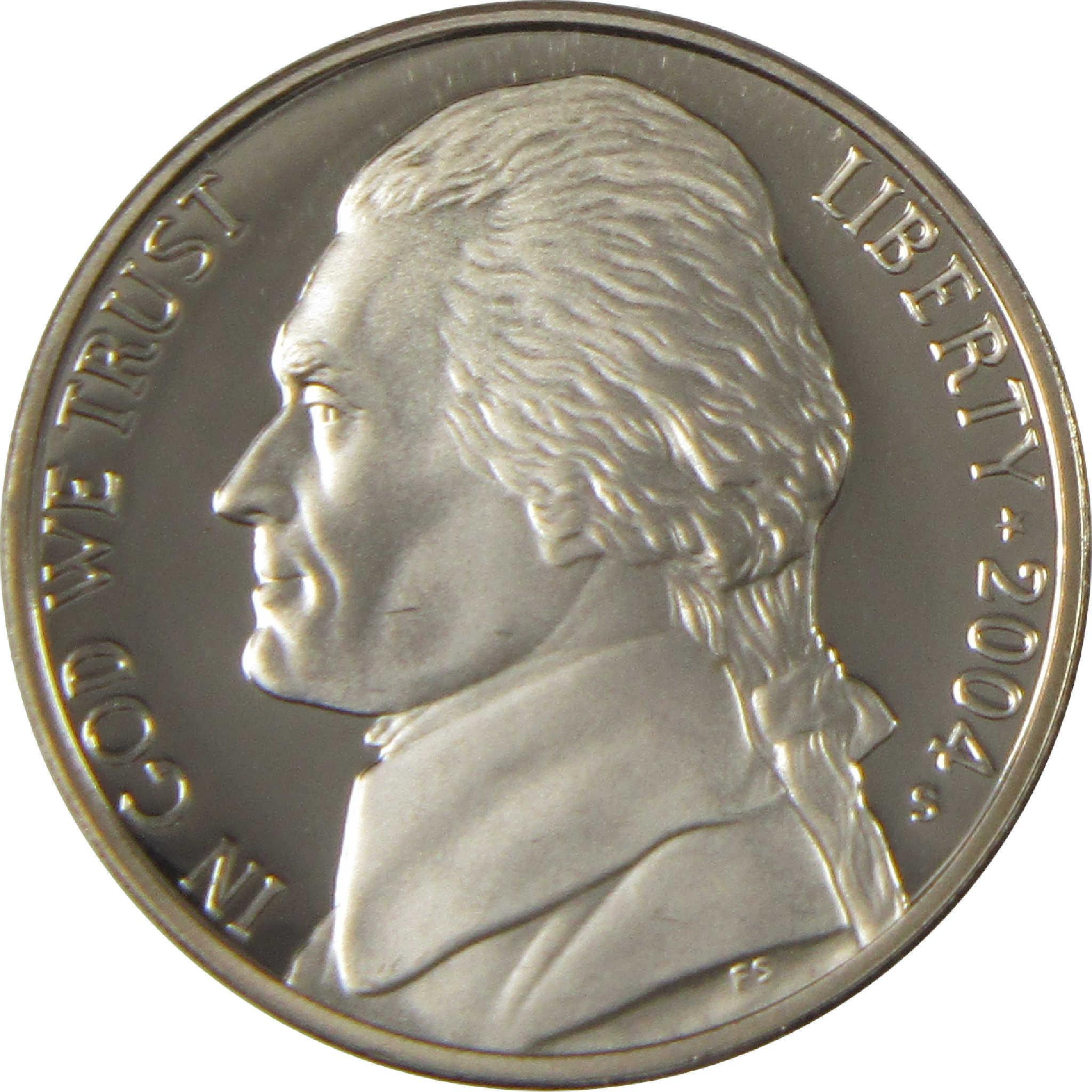 2004 S Peace Medal Jefferson Nickel Choice Proof 5c Coin