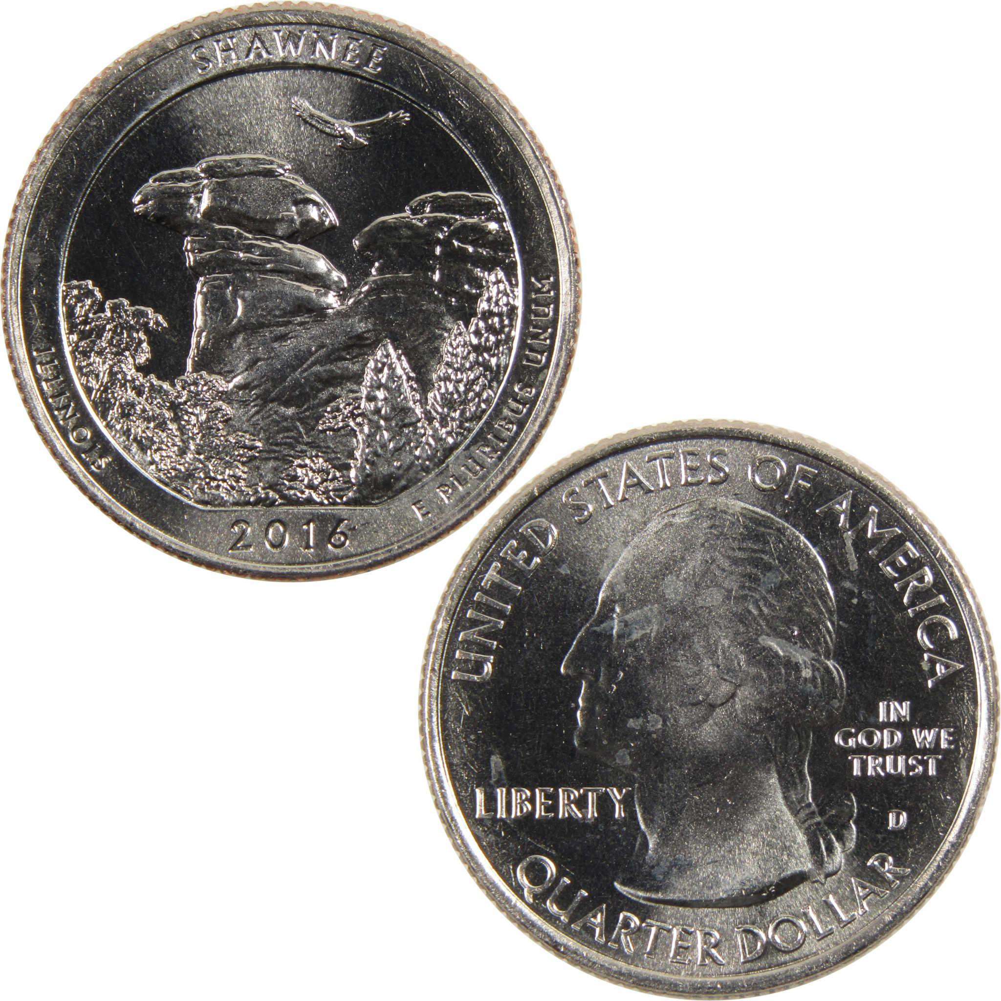 2016 D Shawnee National Forest Quarter BU Uncirculated Clad 25c Coin