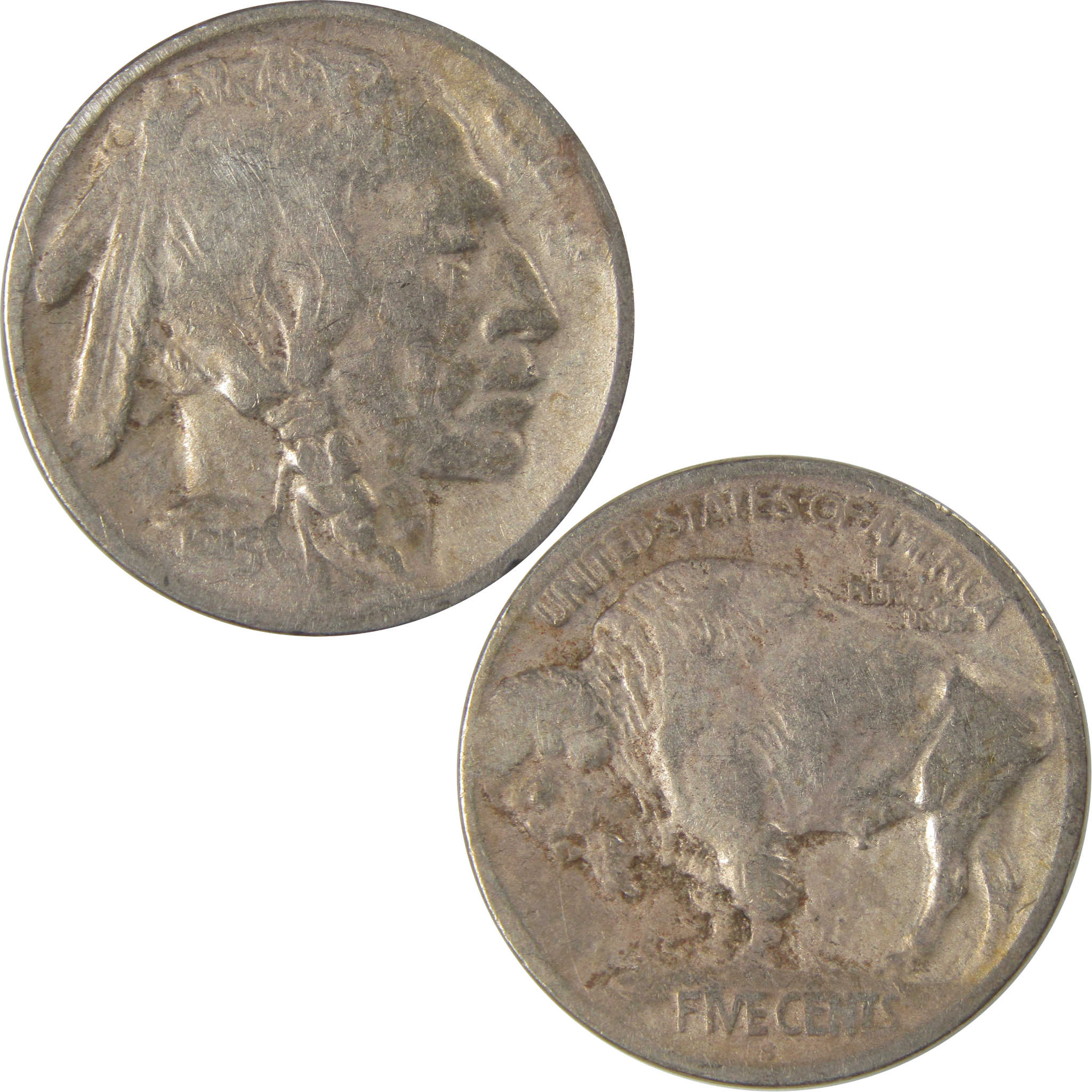 1913 S Type 1 Indian Head Buffalo Nickel AG About Good SKU:I22838