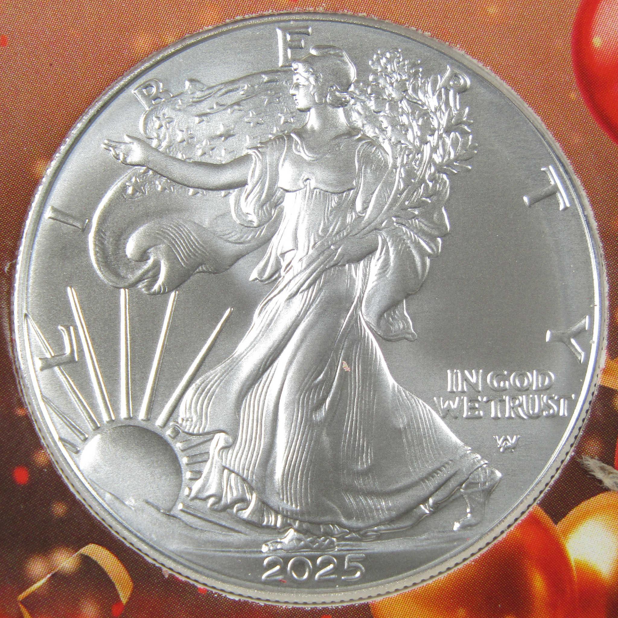 2025 American Silver Eagle Uncirculated with Happy Birthday Holder