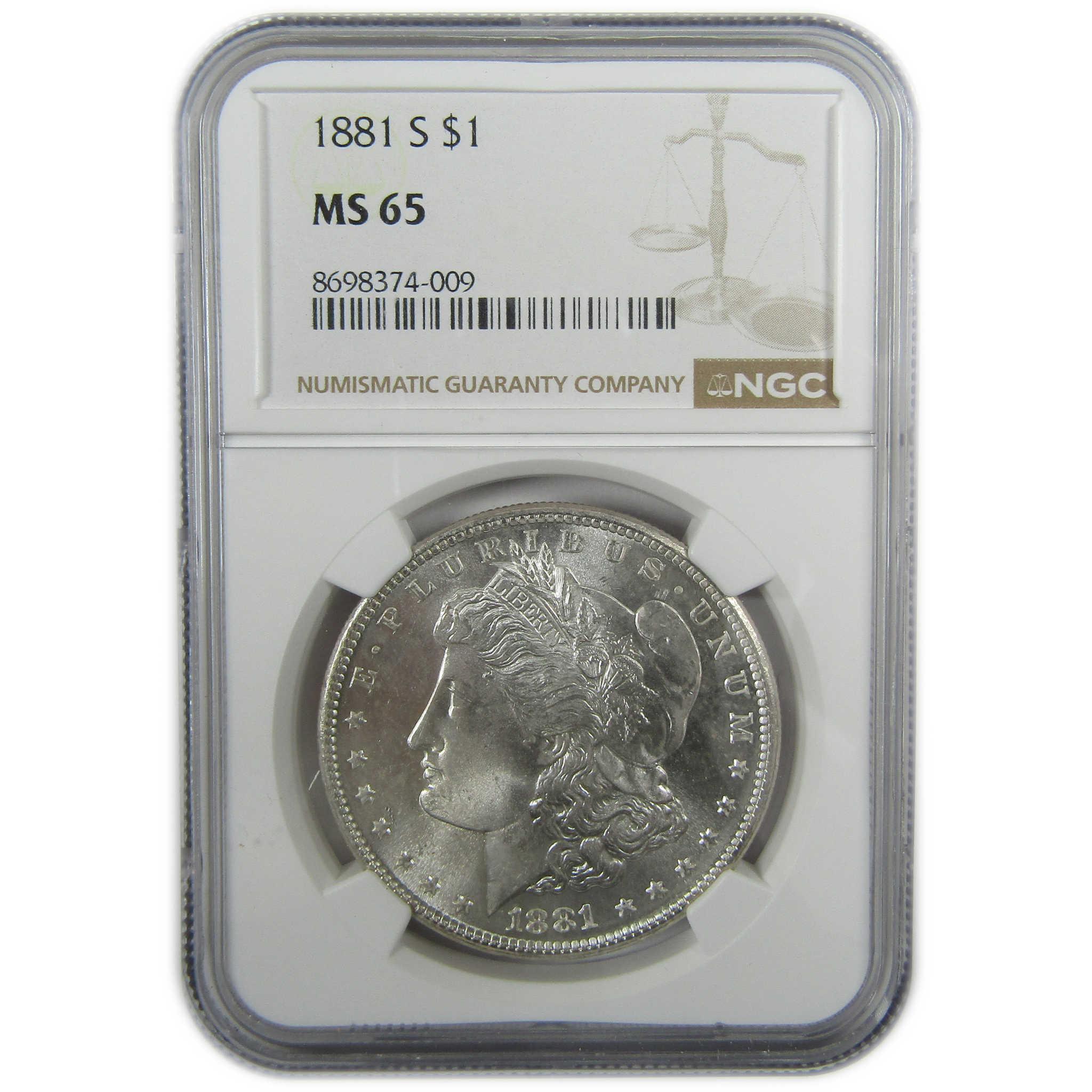 1881 S Morgan Silver Dollar MS 65 NGC Uncirculated $1 Coin SKU:I27921 - Morgan coin - Morgan silver dollar - Morgan silver dollar for sale - Profile Coins & Collectibles