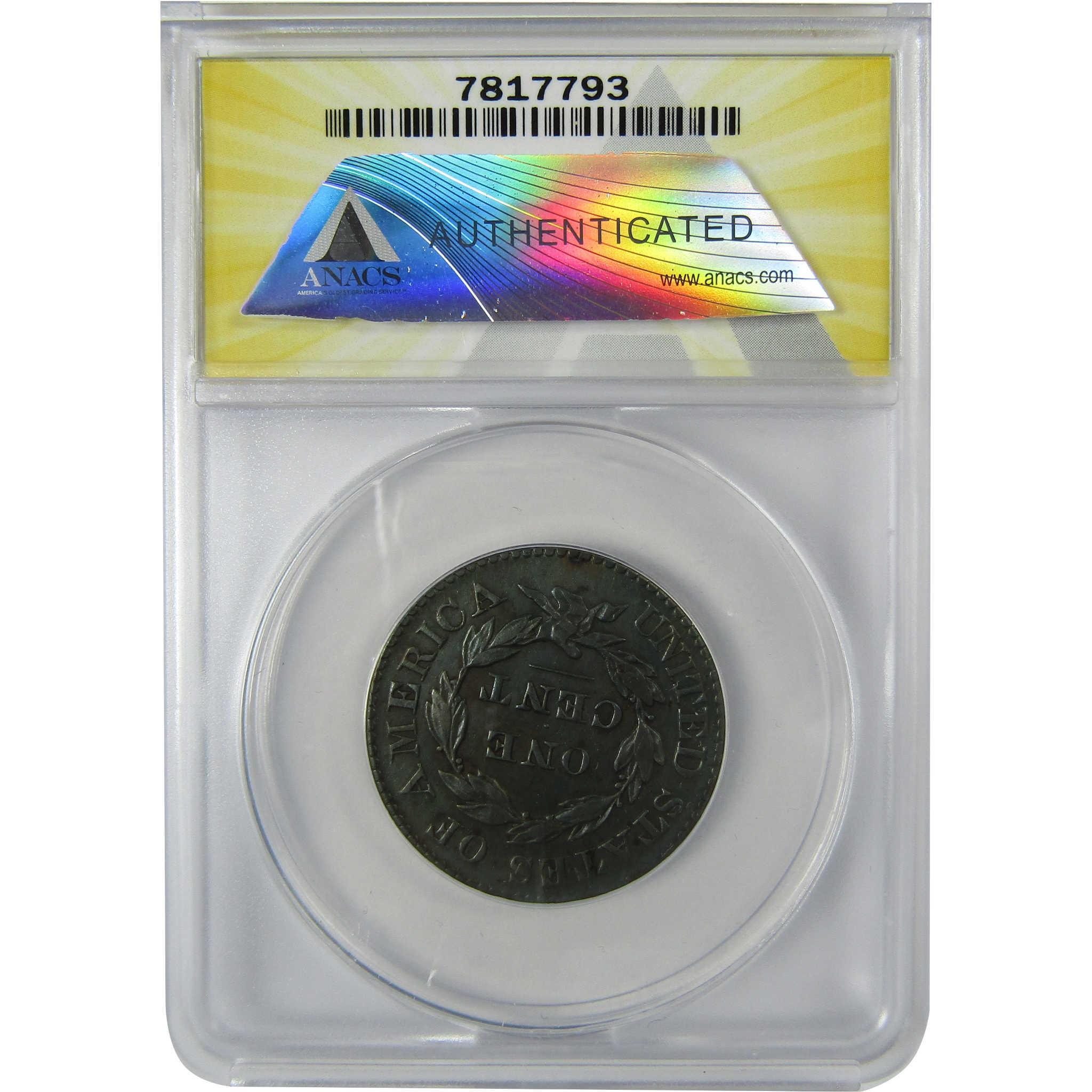1828 Small Date Coronet Head Copper 1c VF 35 Details ANACS SKU:CP787