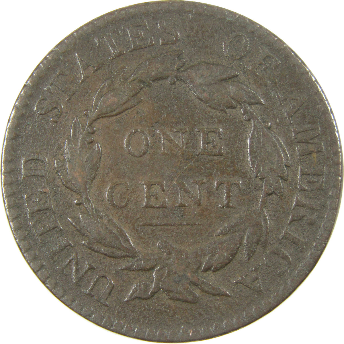1818 Coronet Head Copper Large Cent F Fine Penny 1c Coin SKU:CP1790