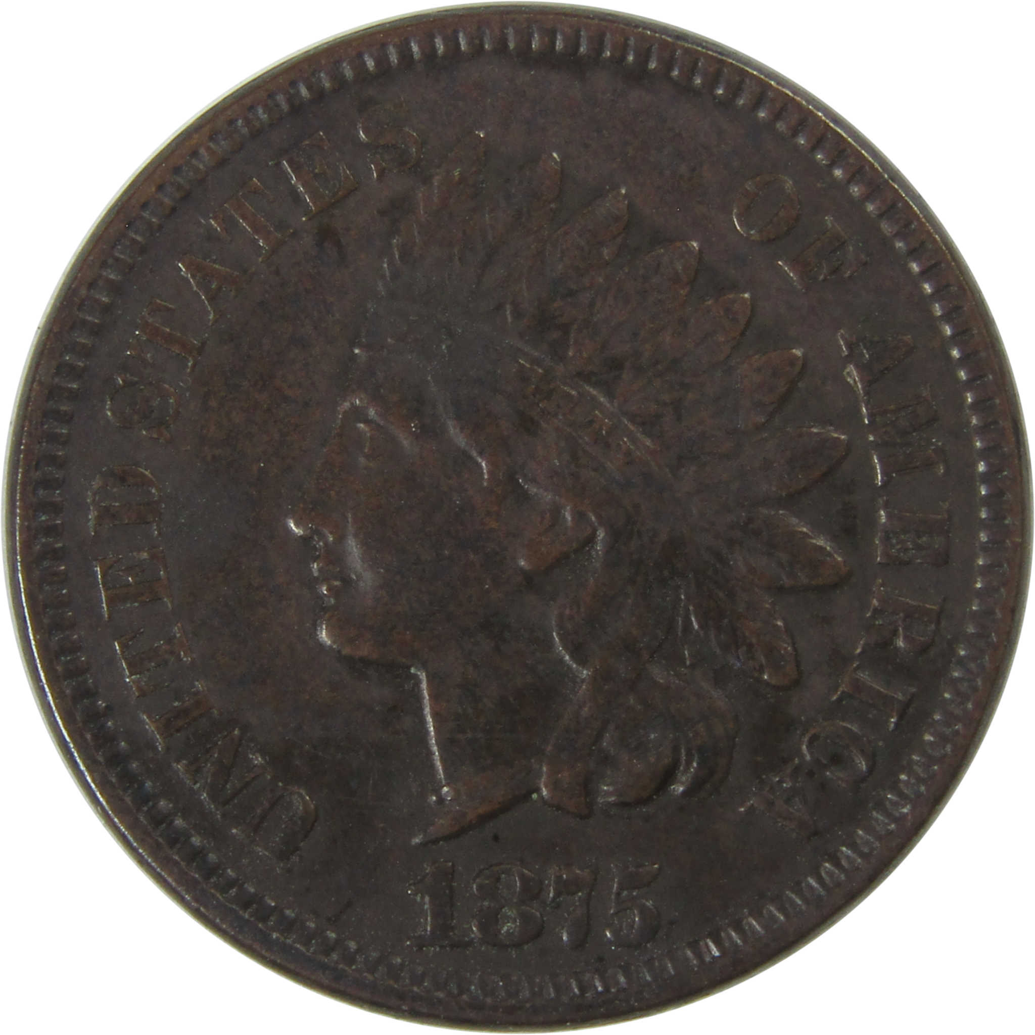 1875 Indian Head Cent VF Very Fine Penny 1c Coin SKU:I23280