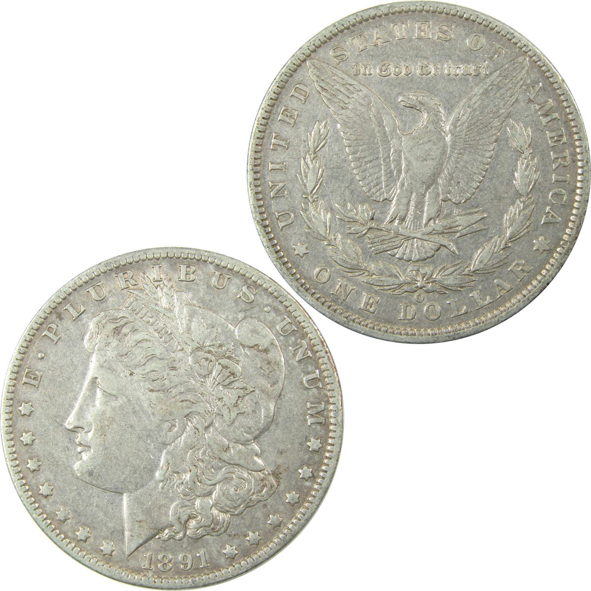 1891 O VAM-1A1 E on Rev Top 100 Morgan Silver Dollar XF SKU:I25342 - Morgan coin - Morgan silver dollar - Morgan silver dollar for sale - Profile Coins & Collectibles