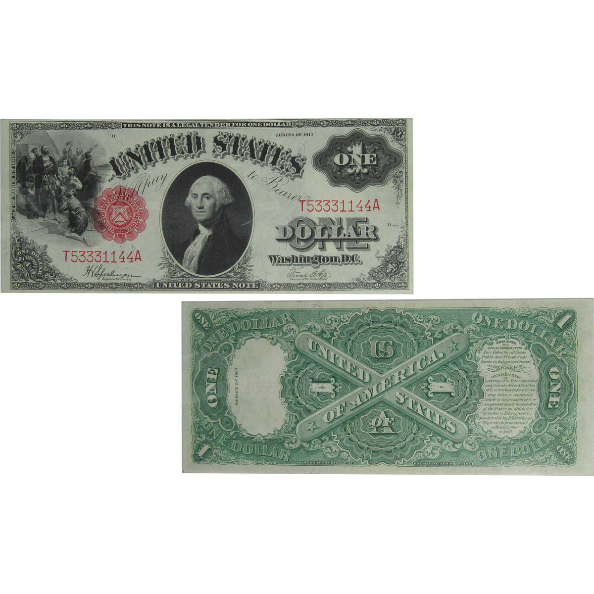 1917 $1 Legal Tender Note Fr 39 Extremely Fine 45 EPQ PMG Currency