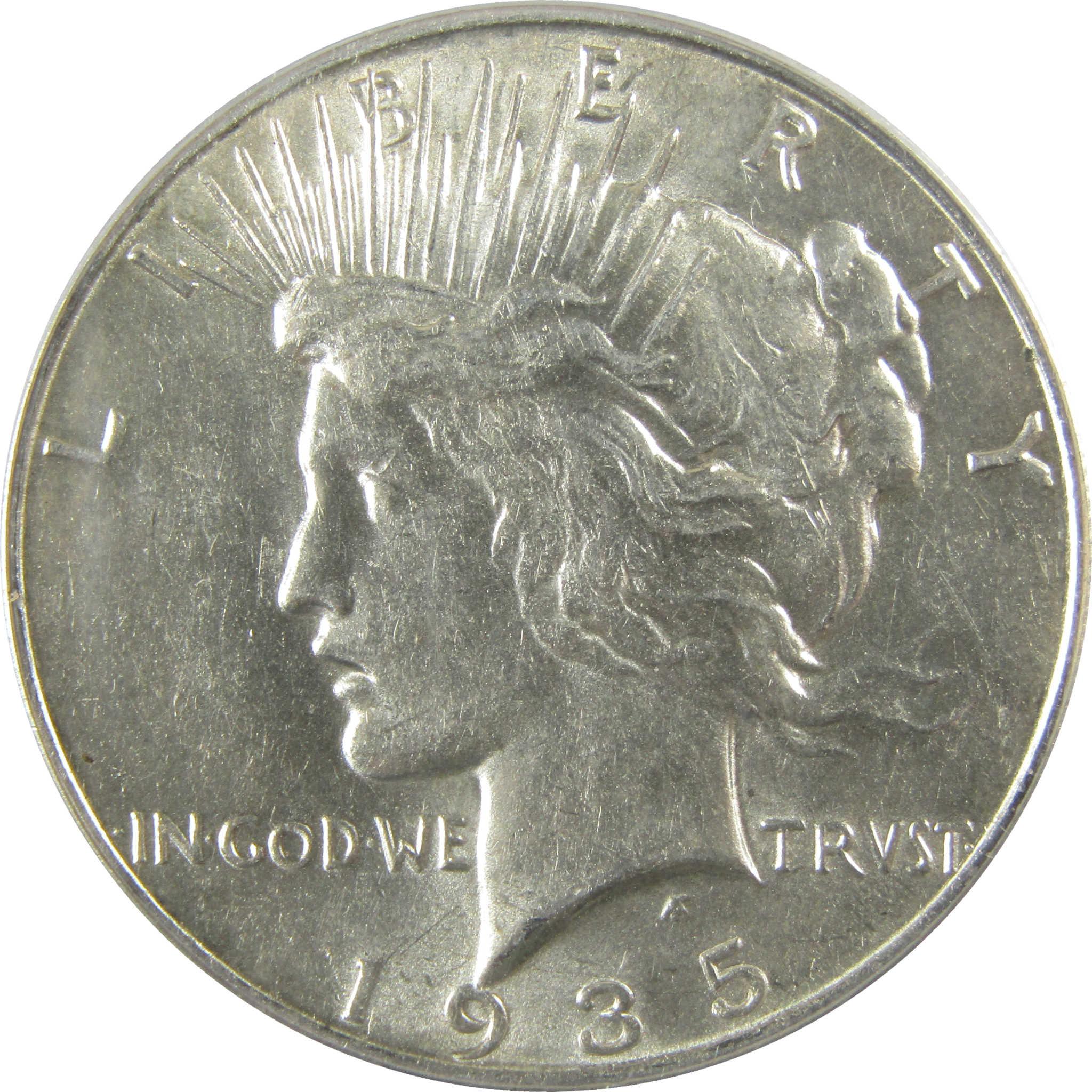 1935 S Peace Silver Dollar AU 55 ANACS $1 Coin Collectible SKU:I28082
