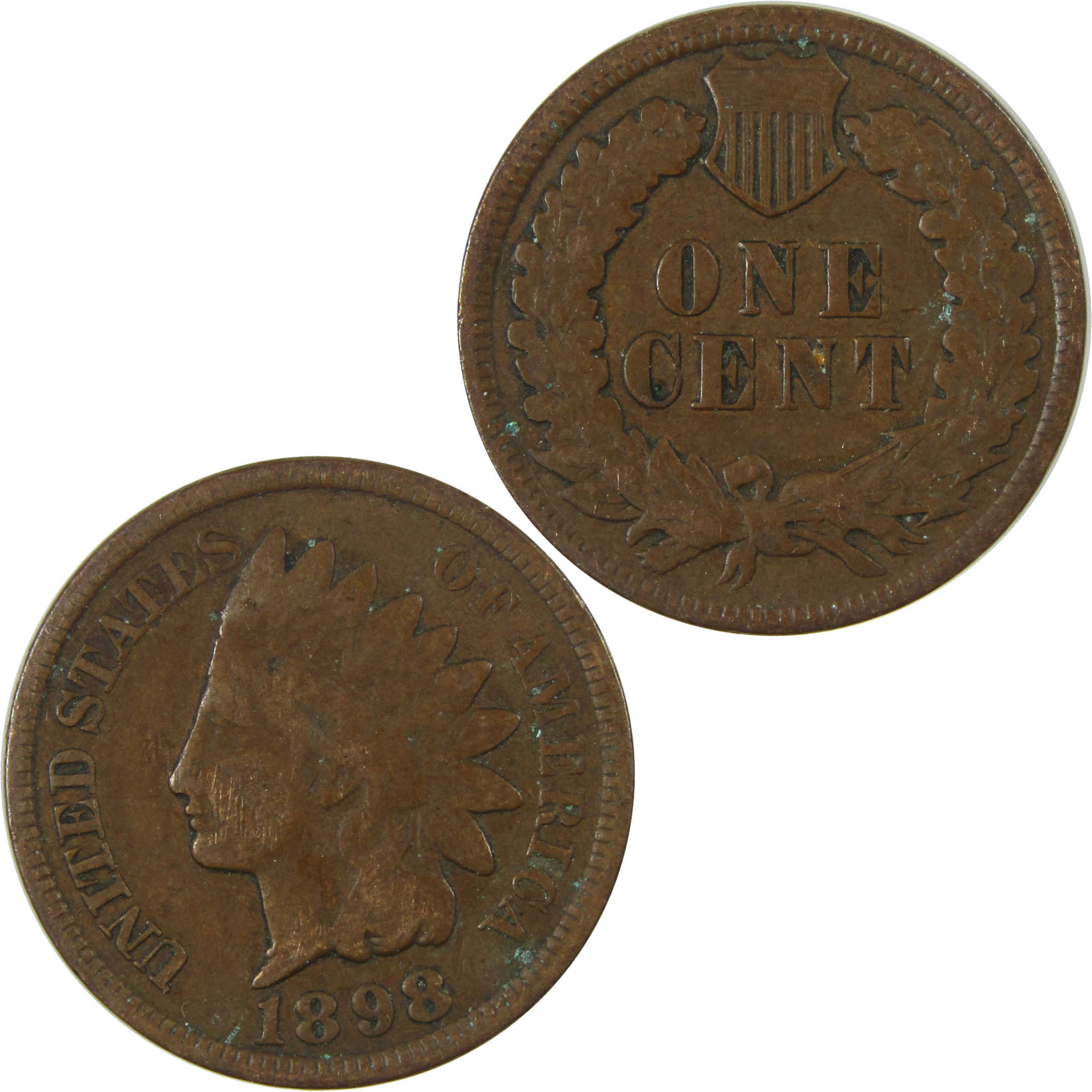 1898 Indian Head Cent VG Very Good Penny 1c Coin SKU:I26946