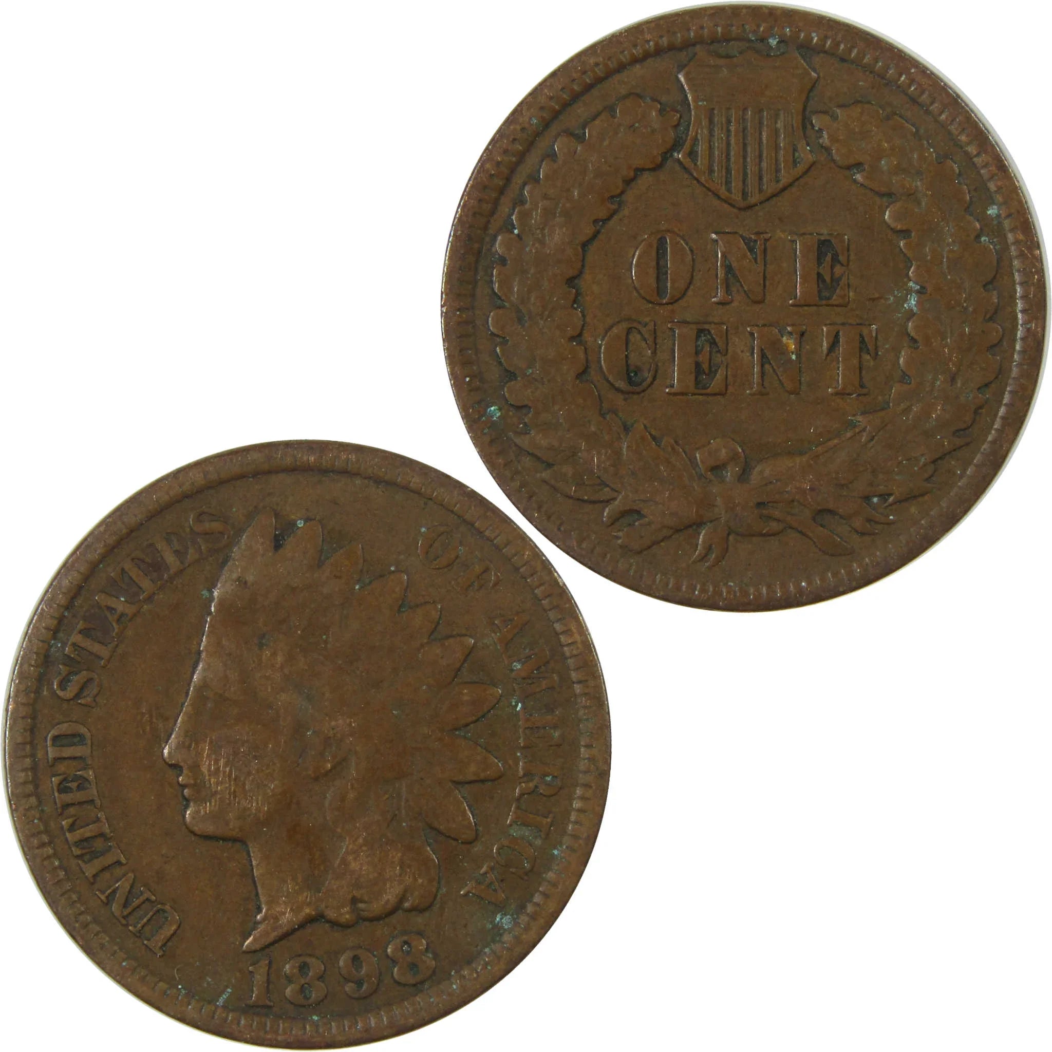 1898 Indian Head Cent VG Very Good Penny 1c Coin SKU:I26946