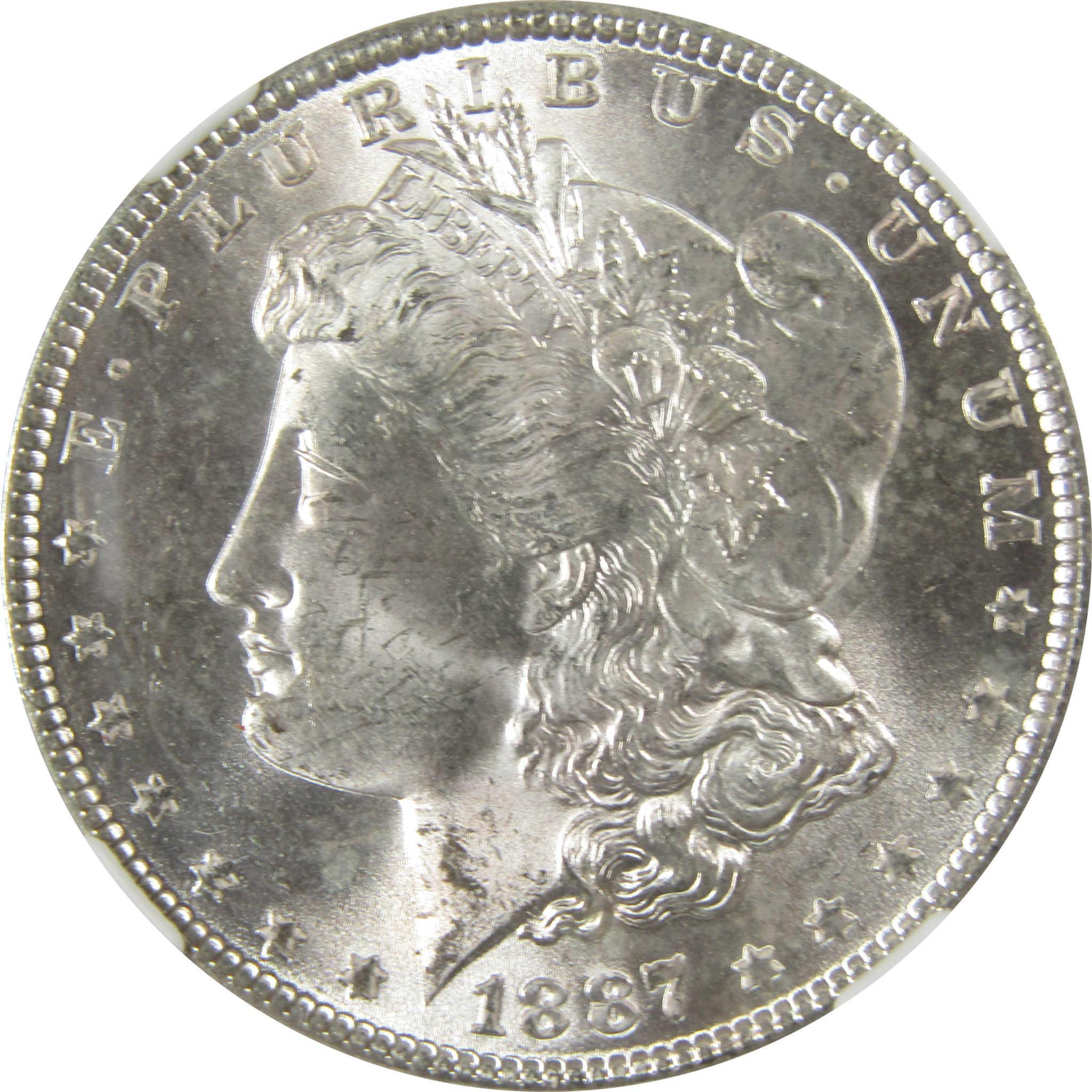 1887 Morgan Silver Dollar MS 64 NGC Uncirculated $1 Coin SKU:CP460 - Morgan coin - Morgan silver dollar - Morgan silver dollar for sale - Profile Coins & Collectibles