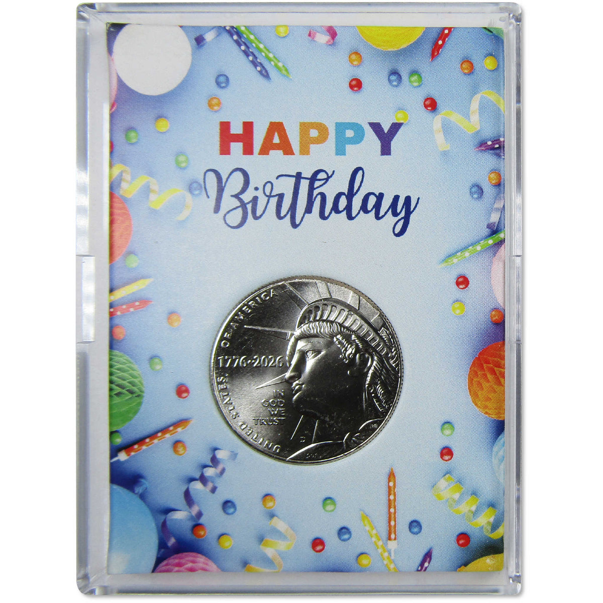 2026 Enduring Liberty Semiquincentennial 50c w/ Happy Birthday Holder