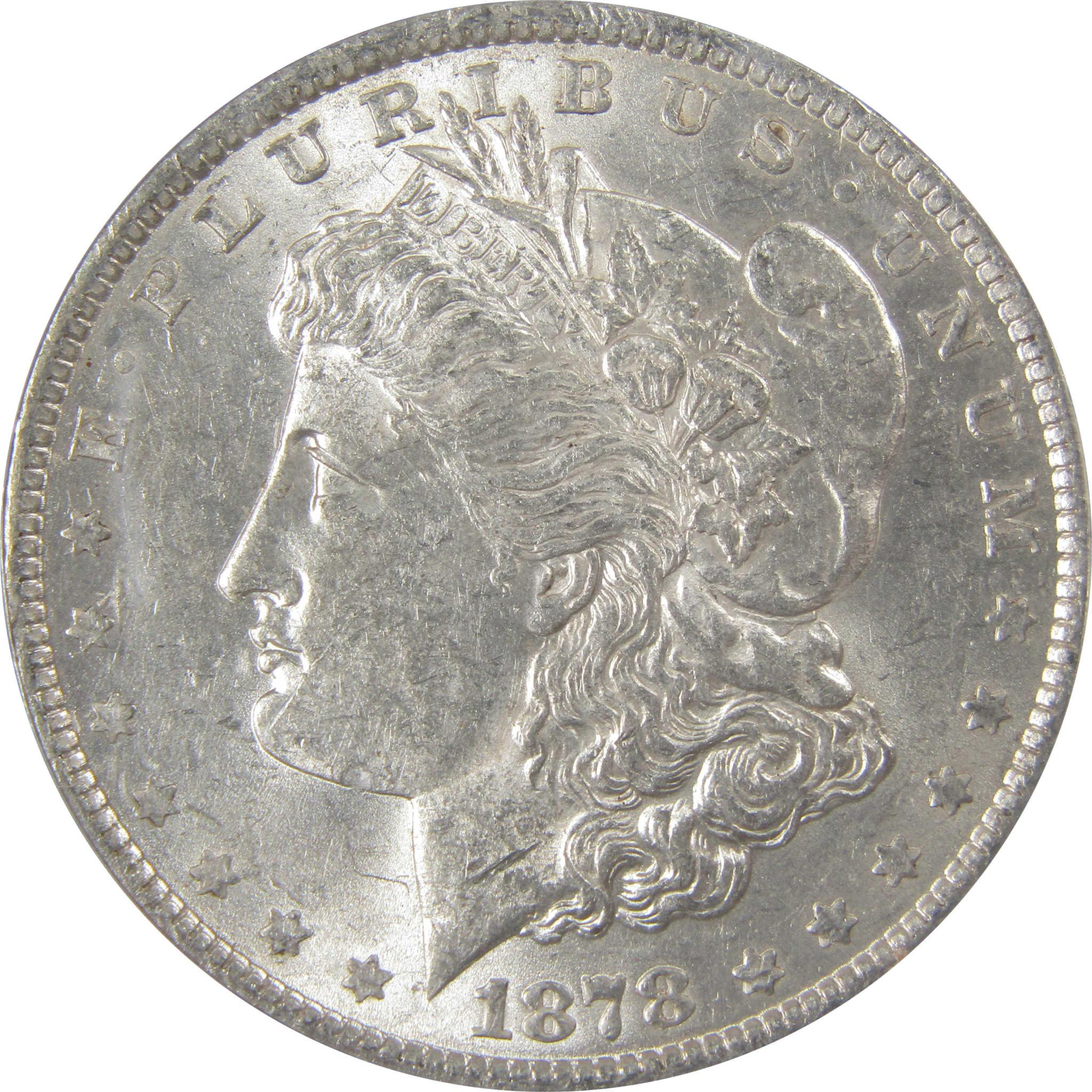 1878 7TF Rev 79 Morgan Silver Dollar AU 55 ANACS $1 Coin SKU:I25009 - Morgan coin - Morgan silver dollar - Morgan silver dollar for sale - Profile Coins & Collectibles