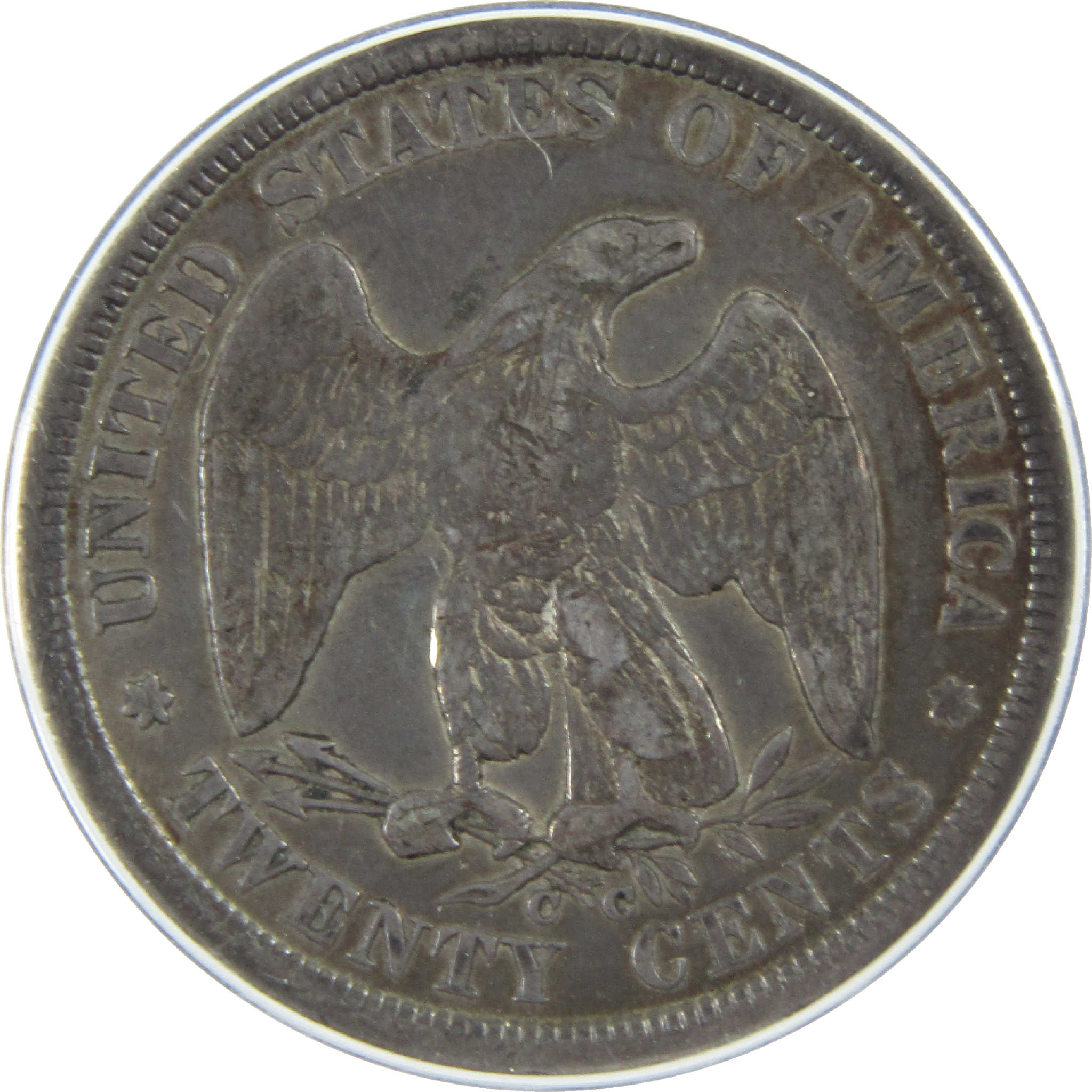 1875 CC Seated Liberty 20c VF 20 Details ANACS Silver SKU:I11895