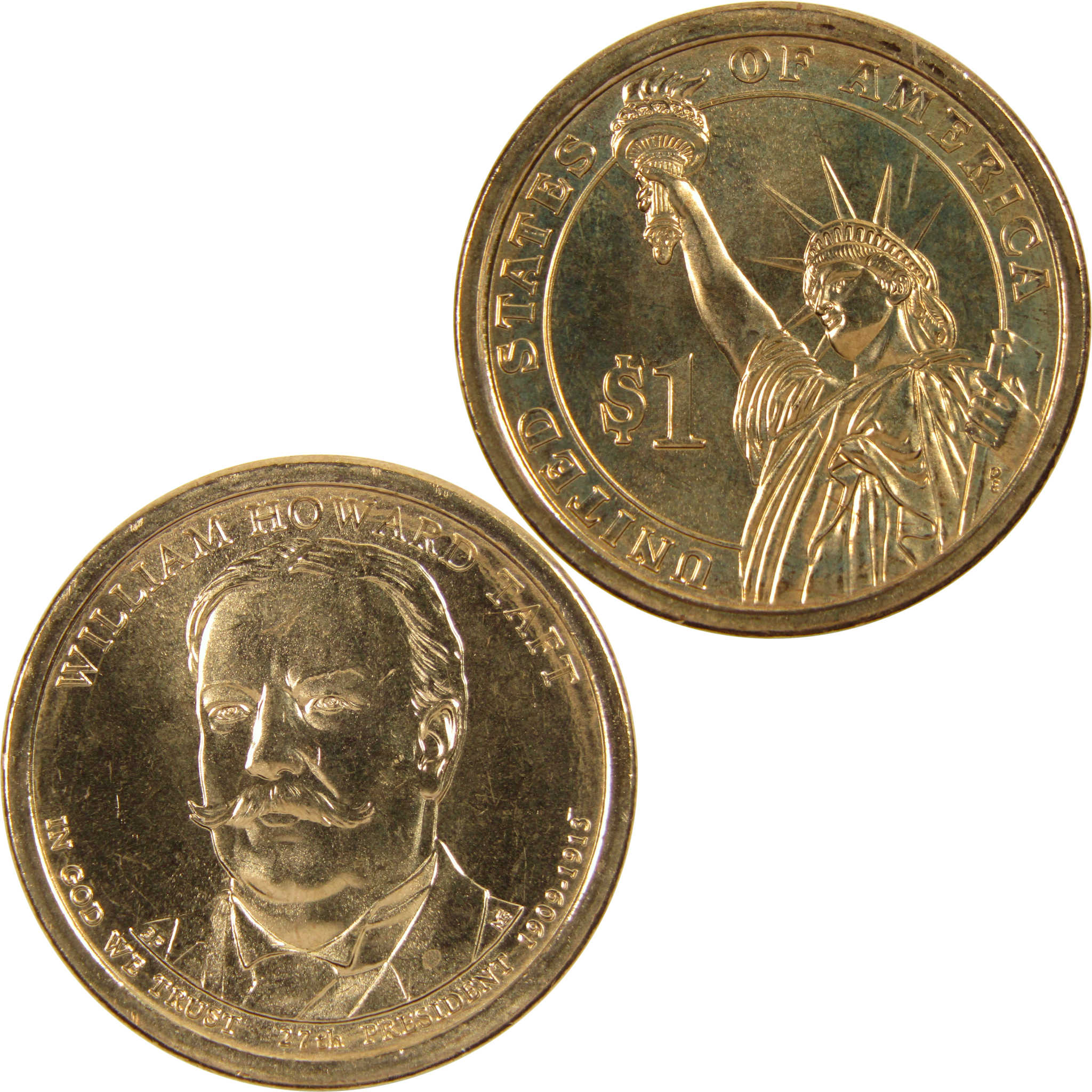 2013 D William H Taft Presidential Dollar BU Uncirculated $1 Coin