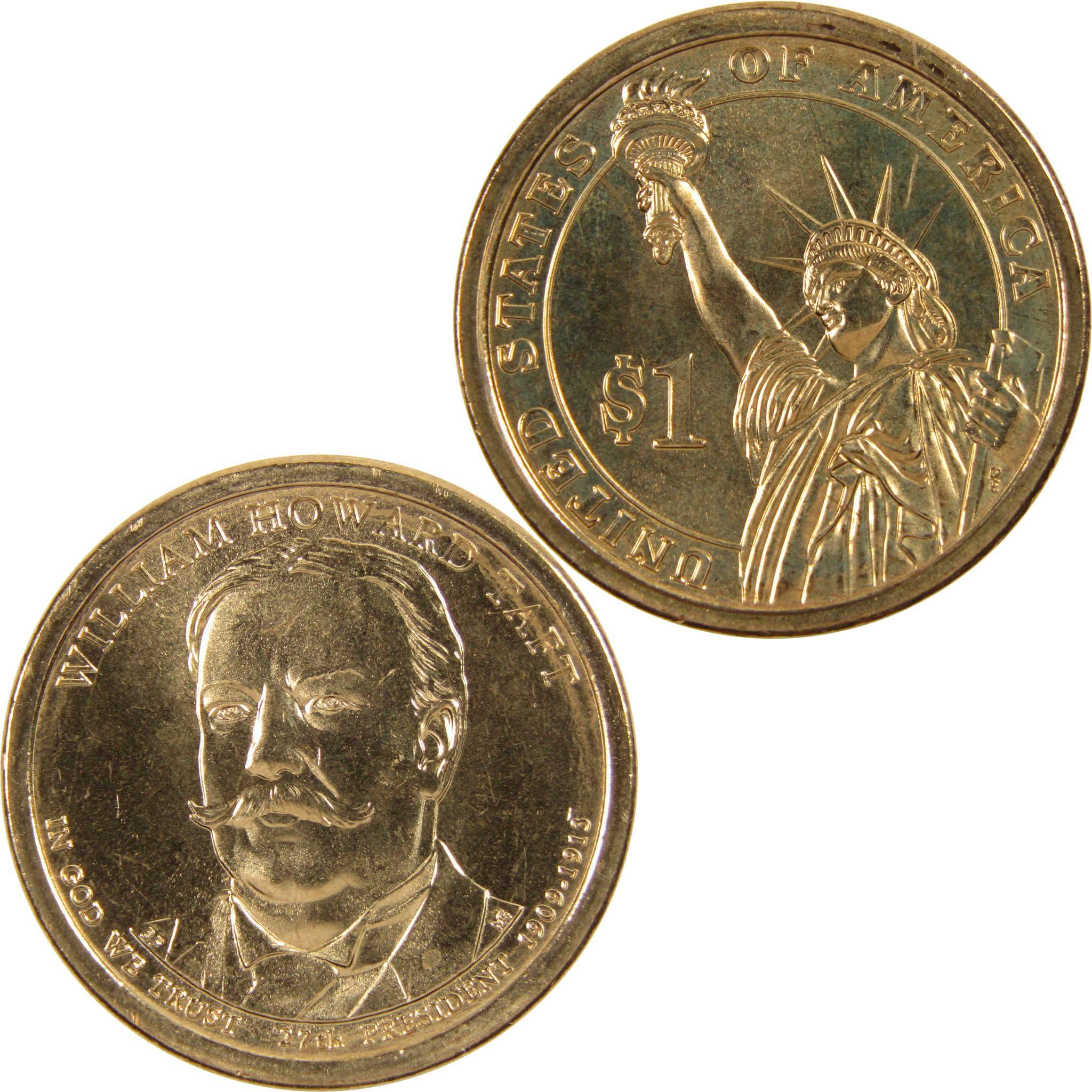 2013 D William H Taft Presidential Dollar BU Uncirculated $1 Coin