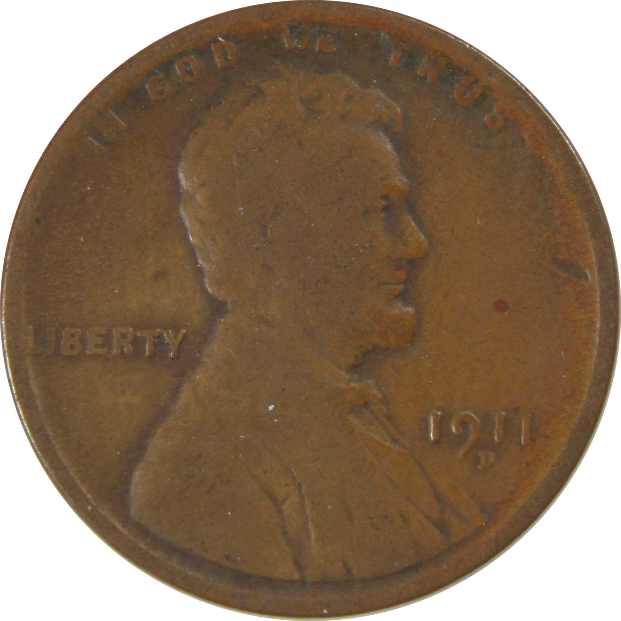 1911 D Lincoln Wheat Cent G Good Penny 1c Coin SKU:I23765