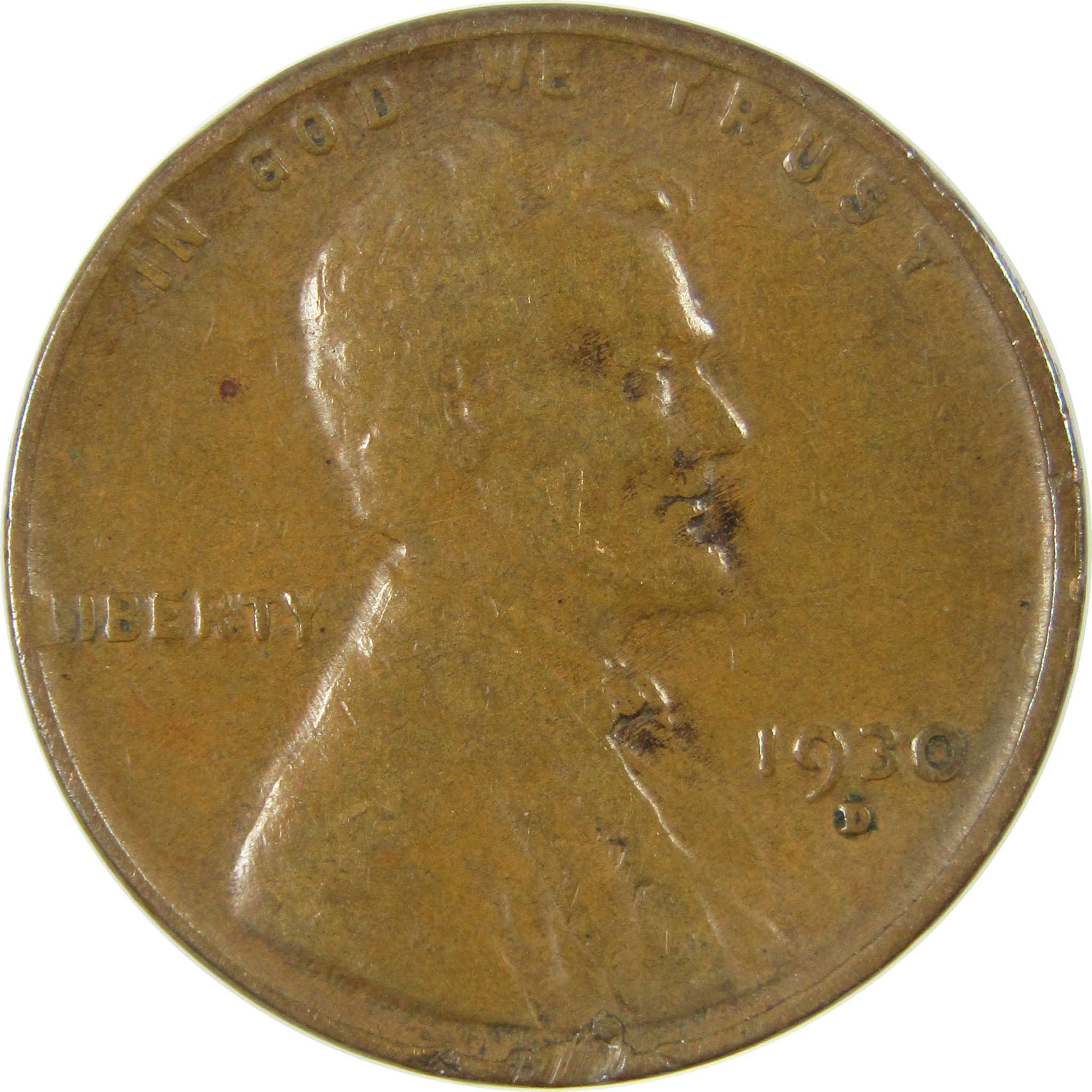 1930 D Lincoln Wheat Cent VF Very Fine Penny 1c Coin SKU:I27139