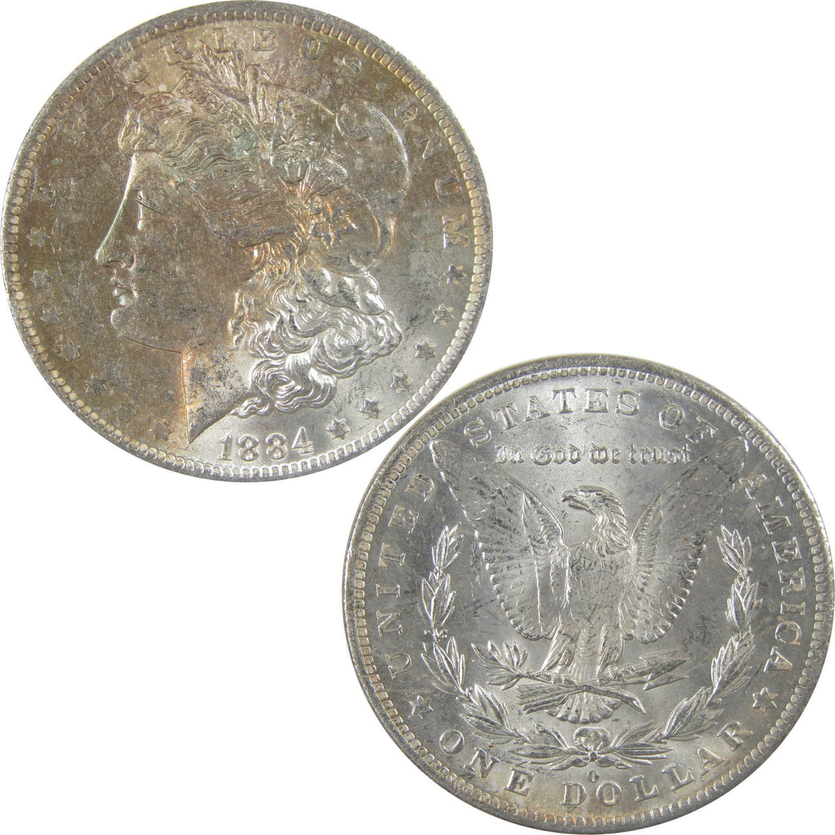 1884 O Morgan Silver Dollar BU Choice Uncirculated Toned SKU:I24195