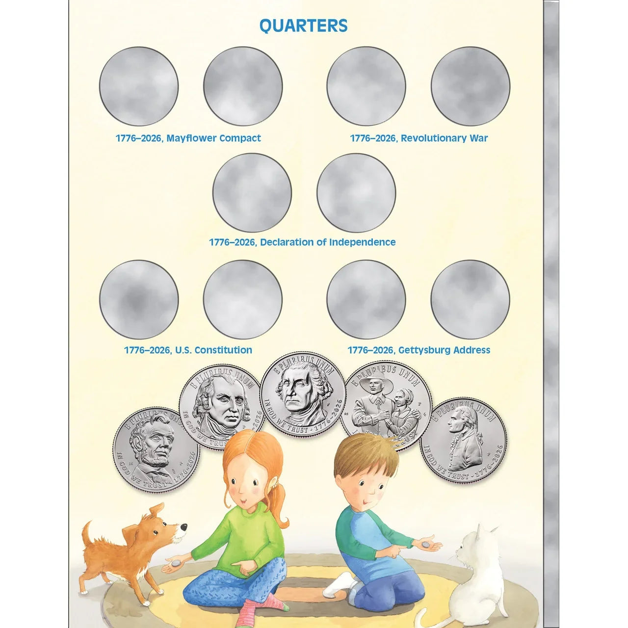 Whitman 2026 United States 250th Anniversary Children's Coin Folder