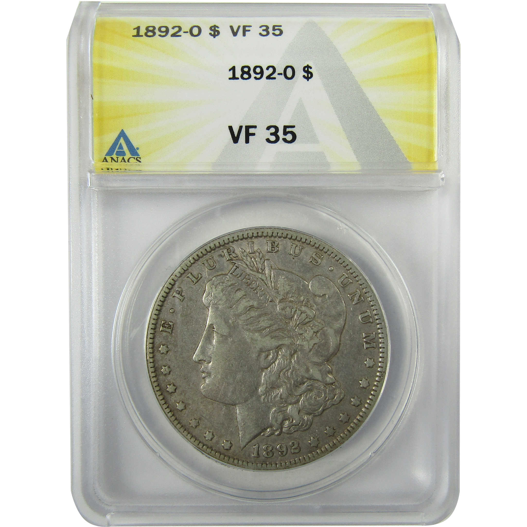 1892 O Morgan Silver Dollar VF 35 ANACS $1 Coin Collectible SKU:I27969 - Morgan coin - Morgan silver dollar - Morgan silver dollar for sale - Profile Coins & Collectibles