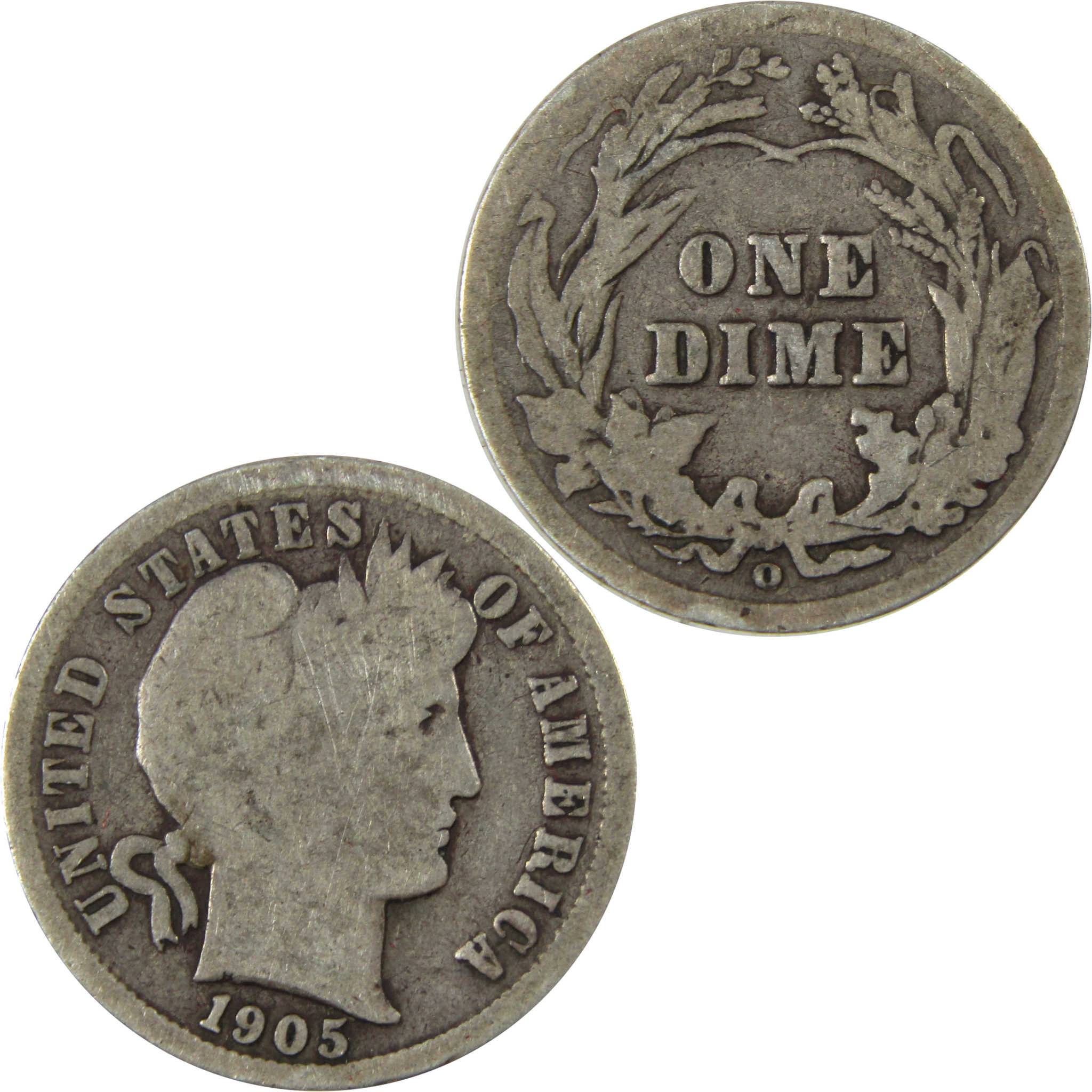 1905 O Micro O Barber Silver Dime G Good 10c Coin SKU:I26633