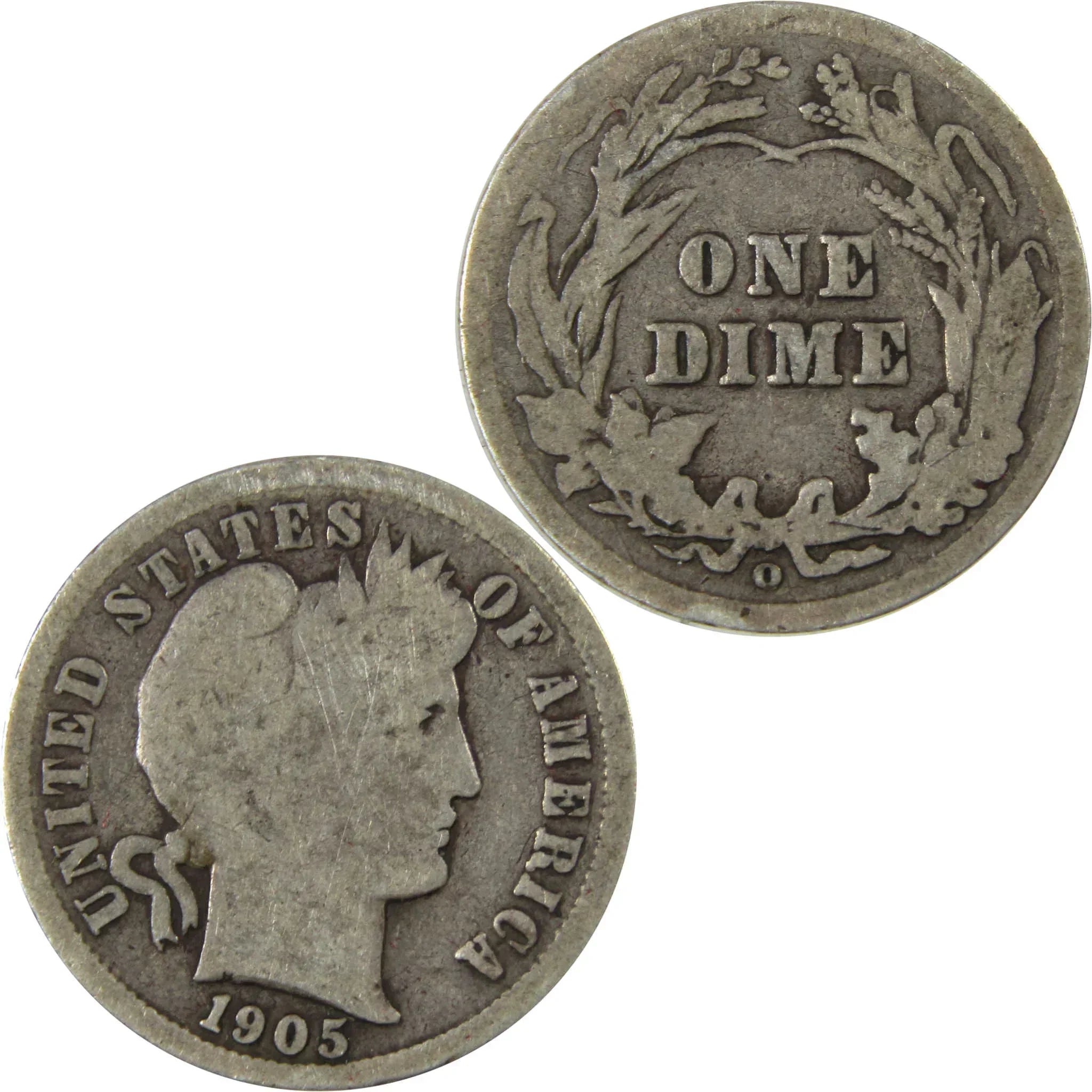1905 O Micro O Barber Silver Dime G Good 10c Coin SKU:I26633