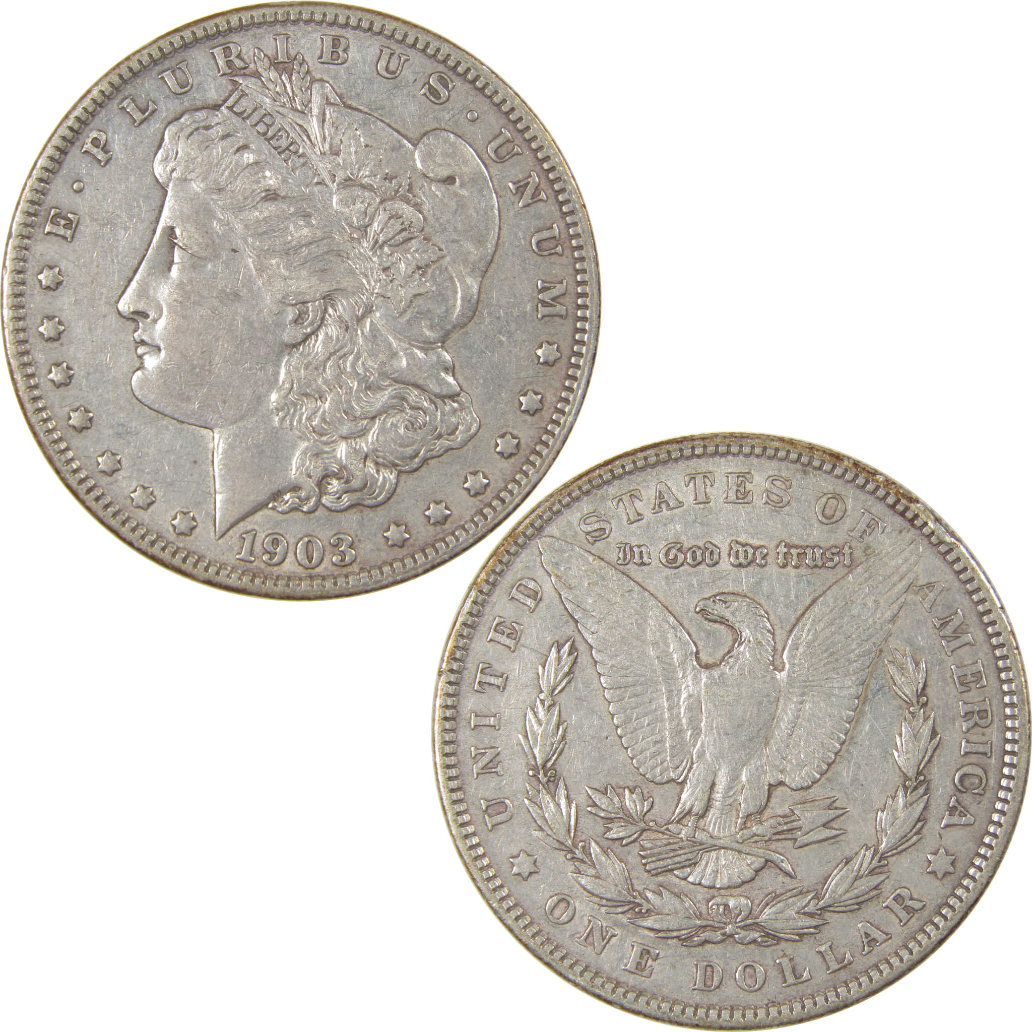 1903 Morgan Dollar XF EF Extremely Fine Silver $1 Coin SKU:I23848 - Morgan coin - Morgan silver dollar - Morgan silver dollar for sale - Profile Coins & Collectibles
