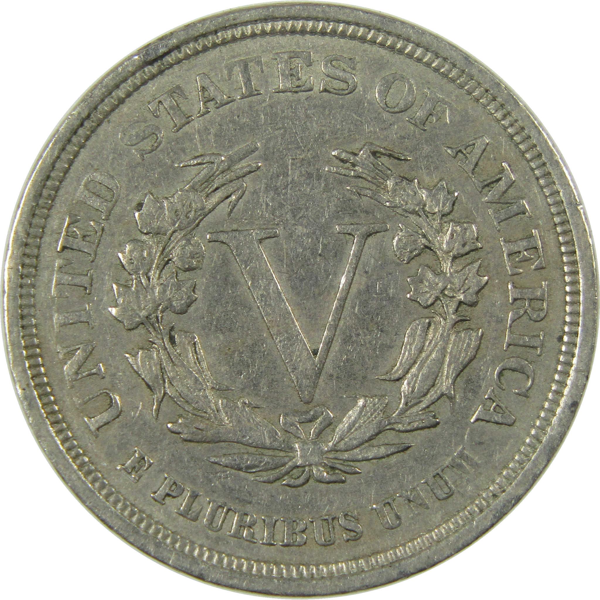 1883 No Cents Liberty Head V Nickel XF EF Extremely Fine SKU:I27231