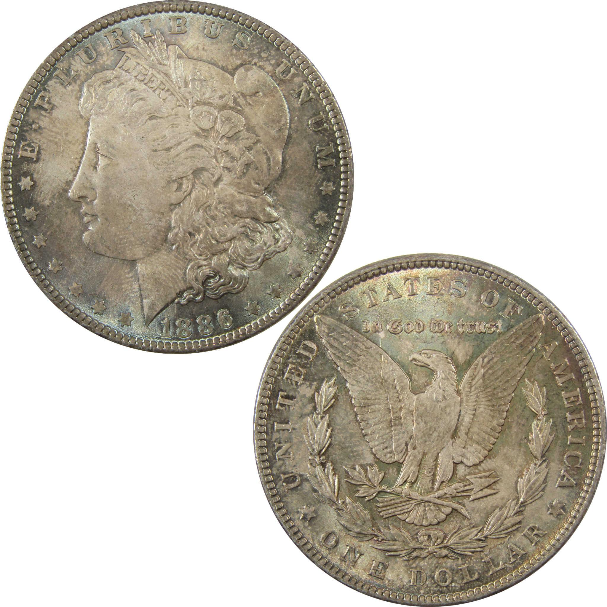 1886 Morgan Silver Dollar Uncirculated Details $1 Coin SKU:CP1399 - Morgan coin - Morgan silver dollar - Morgan silver dollar for sale - Profile Coins & Collectibles