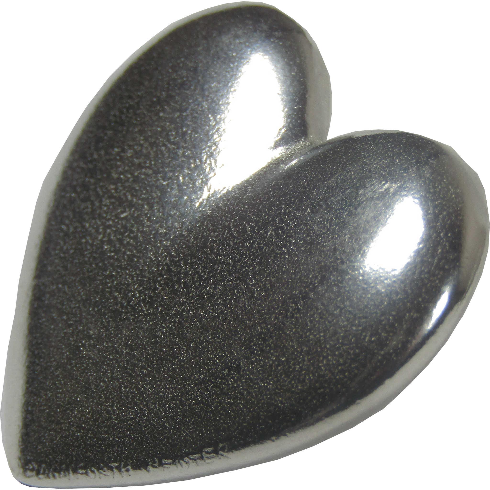 Heart Pewter Palm Stone Hand Made Gift