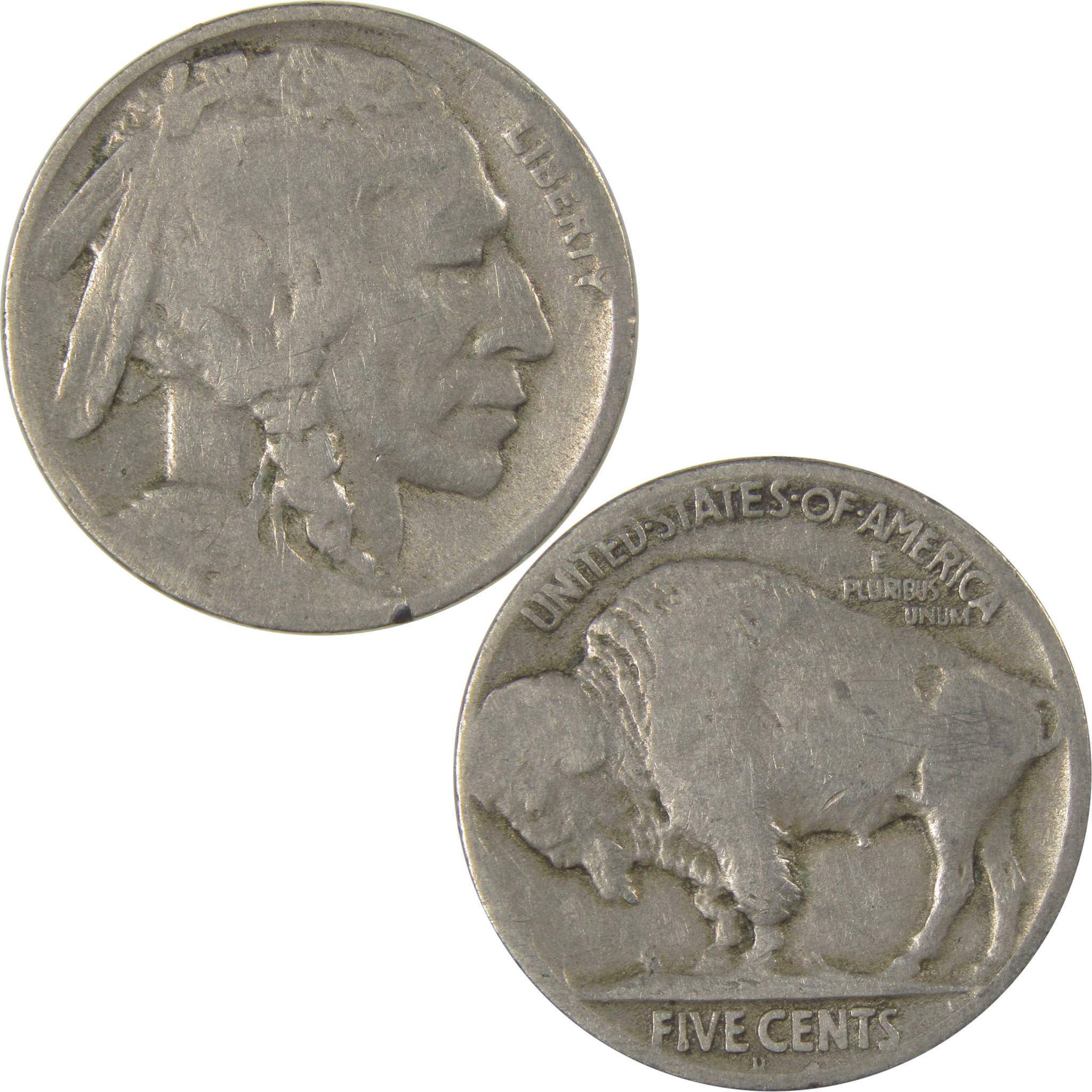 1924 D Indian Head Buffalo Nickel AG About Good 5c Coin SKU:I24022