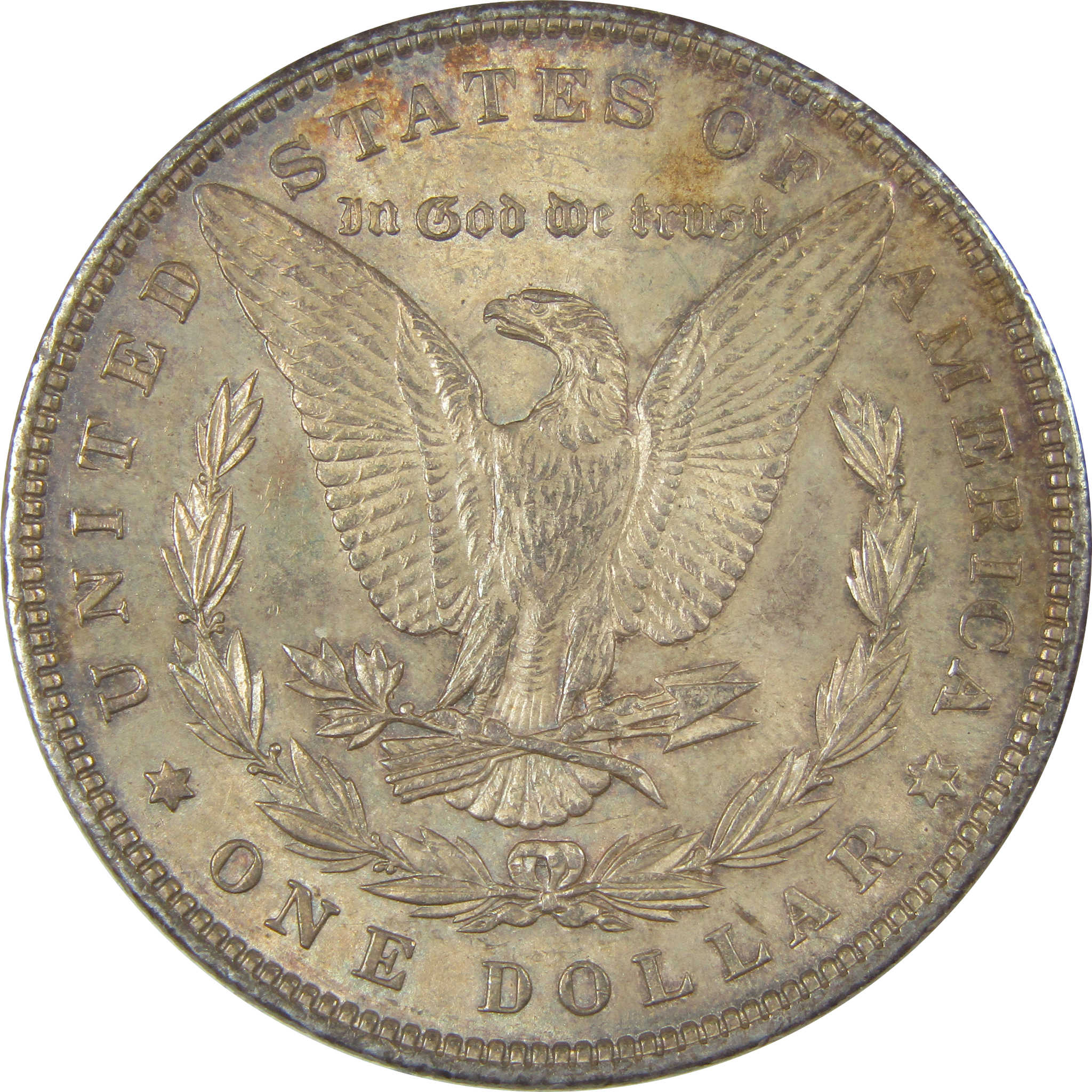 1896 Morgan Dollar Uncirculated Silver $1 Coin Toned SKU:CPC0999