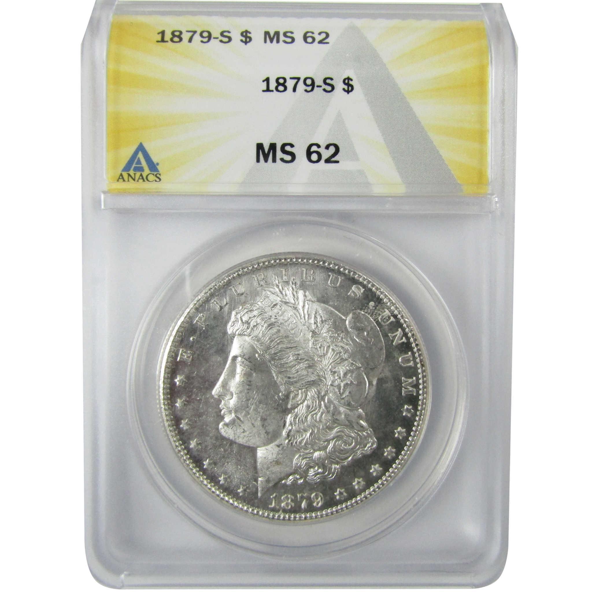 1879 S Rev 79 Morgan Silver Dollar MS 62 ANACS Uncirculated SKU:CP608 - Morgan coin - Morgan silver dollar - Morgan silver dollar for sale - Profile Coins & Collectibles