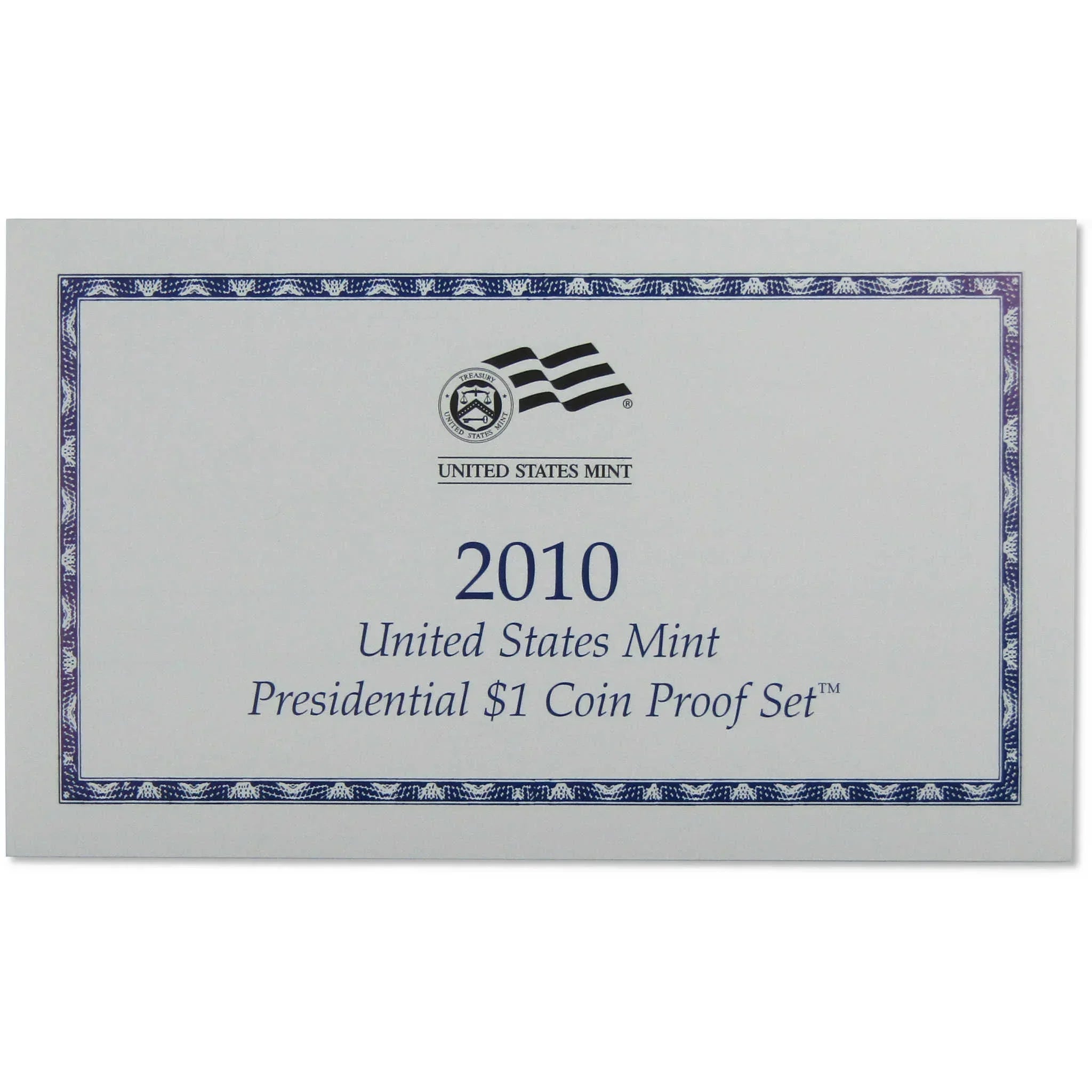 2010 Presidential Dollar Proof Set U.S. Mint Packaging OGP COA