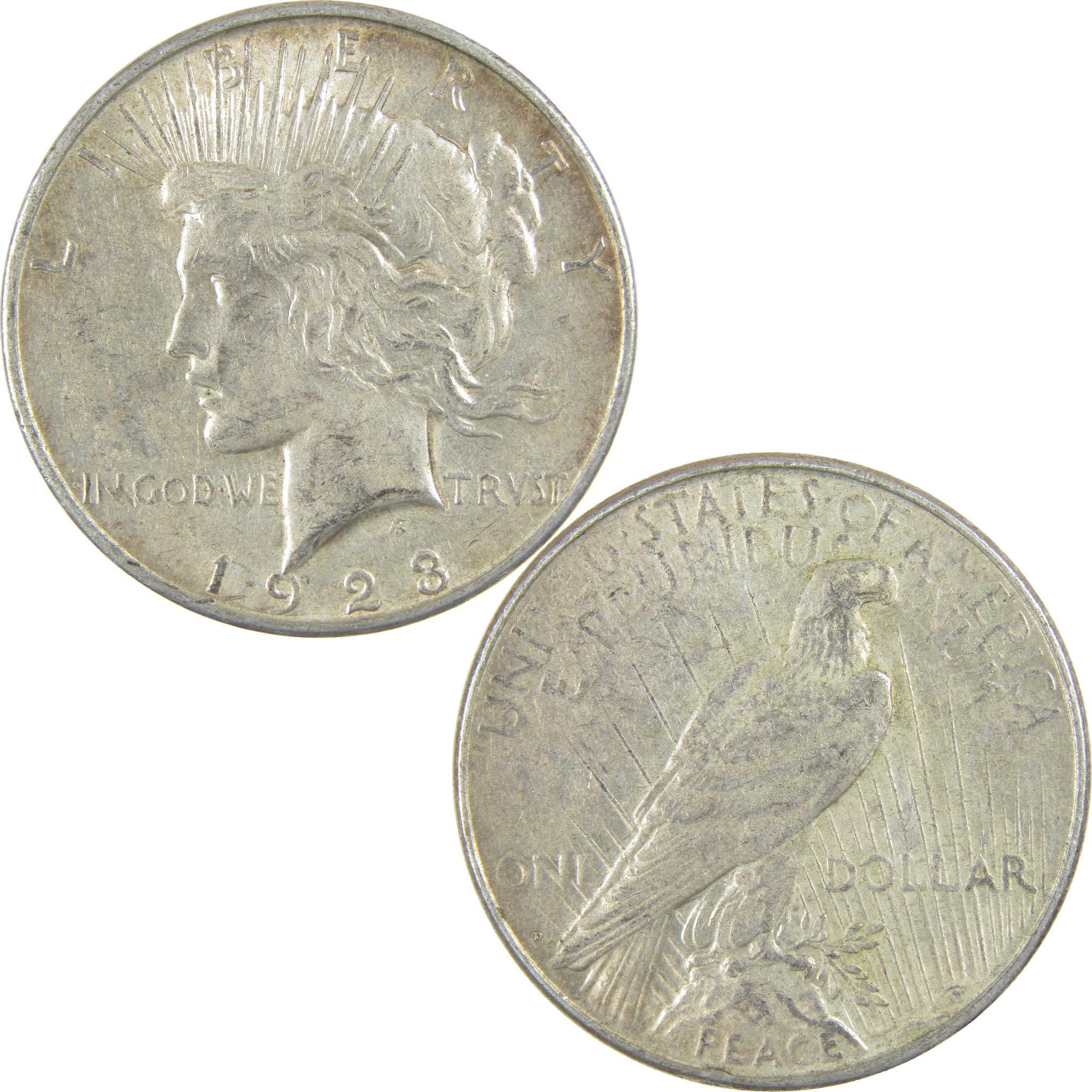 1923 D Peace Dollar XF EF Extremely Fine Silver $1 Coin