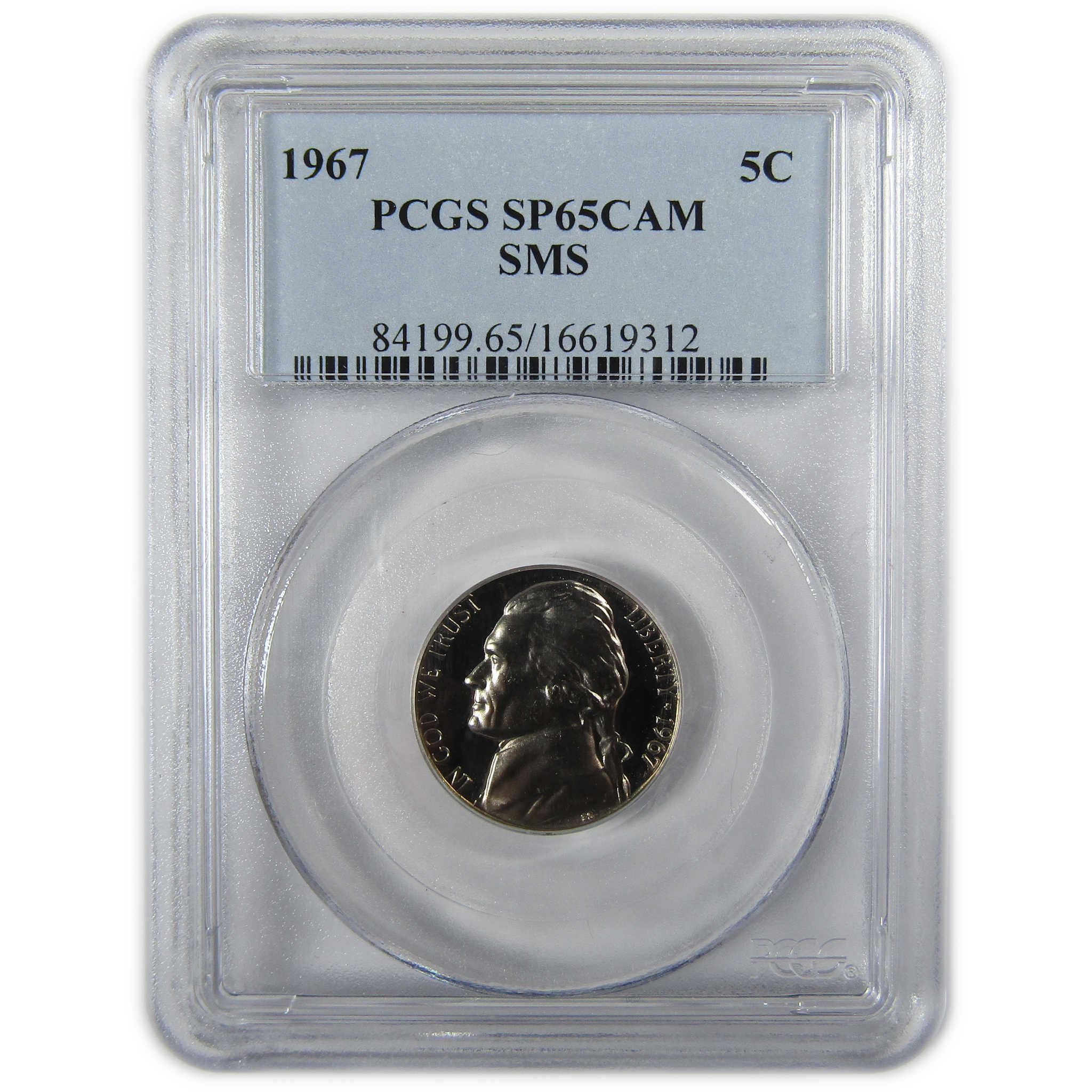 1967 SMS Jefferson Nickel SP 65 CAM PCGS Uncirculated SKU:I26454