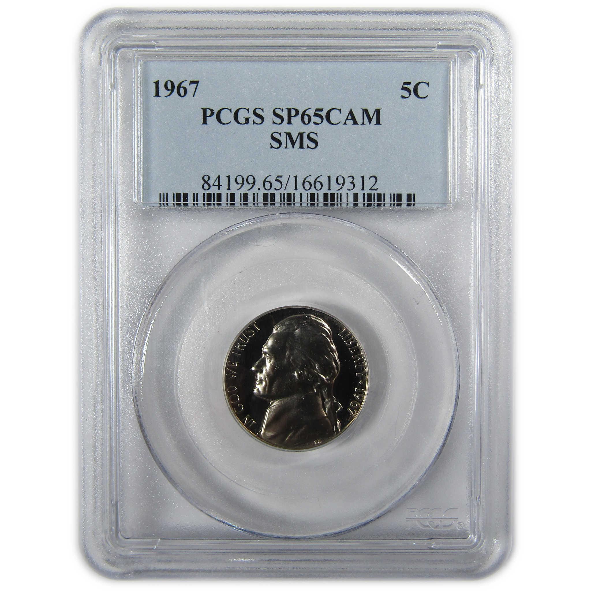 1967 SMS Jefferson Nickel SP 65 CAM PCGS Uncirculated SKU:I26454