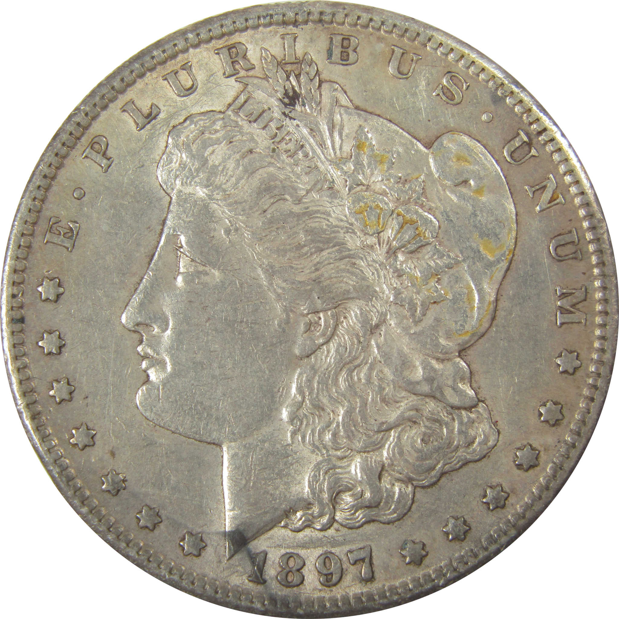 1897 S Morgan Dollar AU About Uncirculated Silver $1 Coin SKU:I19951 - Morgan coin - Morgan silver dollar - Morgan silver dollar for sale - Profile Coins & Collectibles