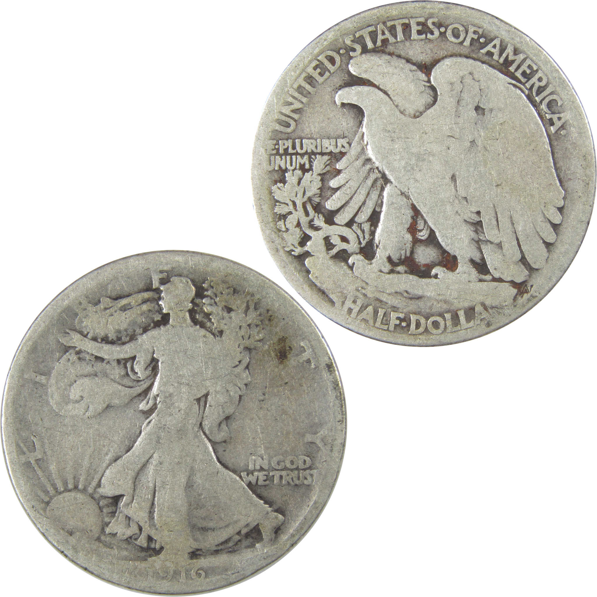 1916 Liberty Walking Half Dollar G Good Silver 50c Coin SKU:CP13