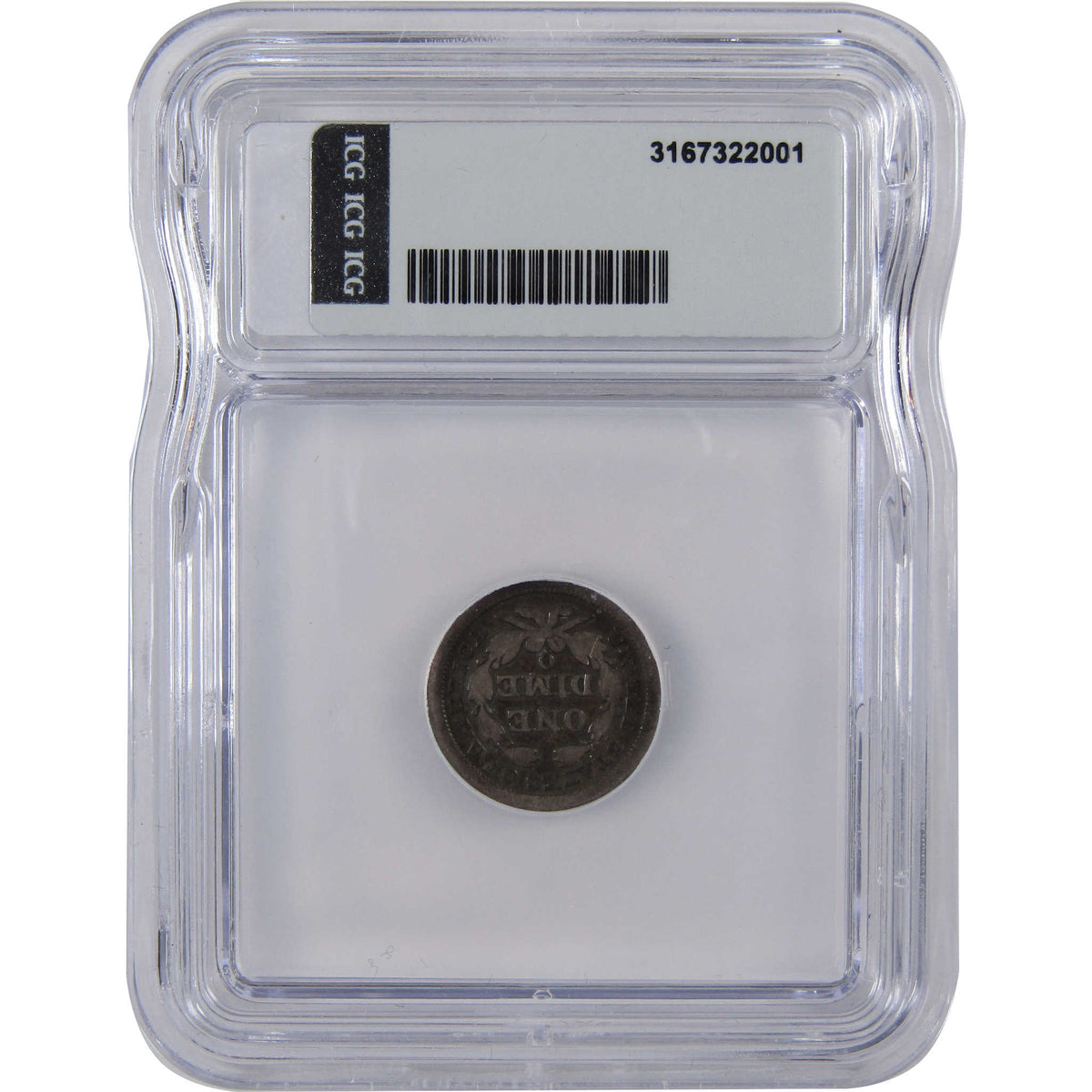 1857 O Seated Liberty Silver Dime F 15 ICG 10c Coin SKU:I29139