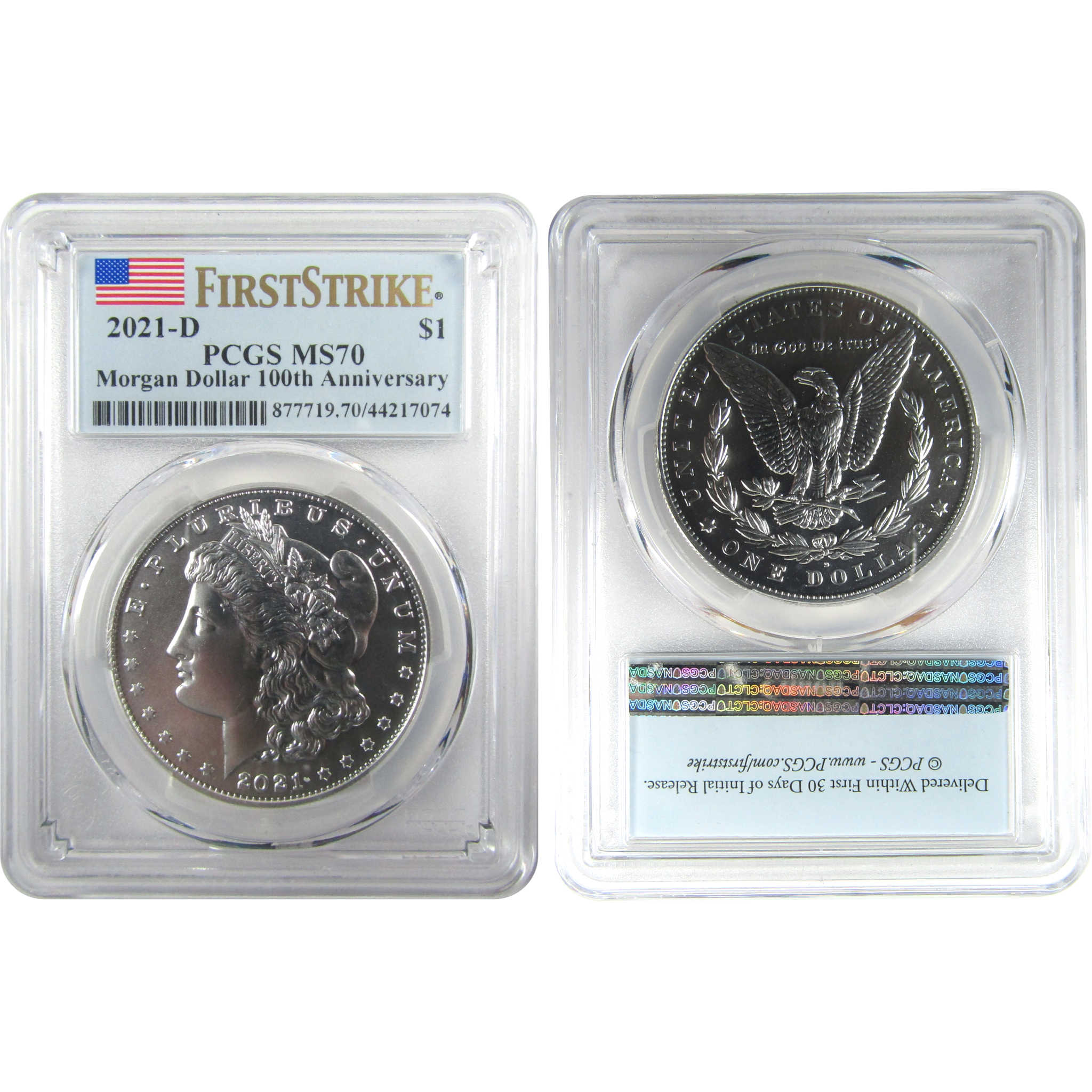 2021 Morgan & Peace Dollar Set MS 70 PCGS First Strike SKU:CP1051.WS