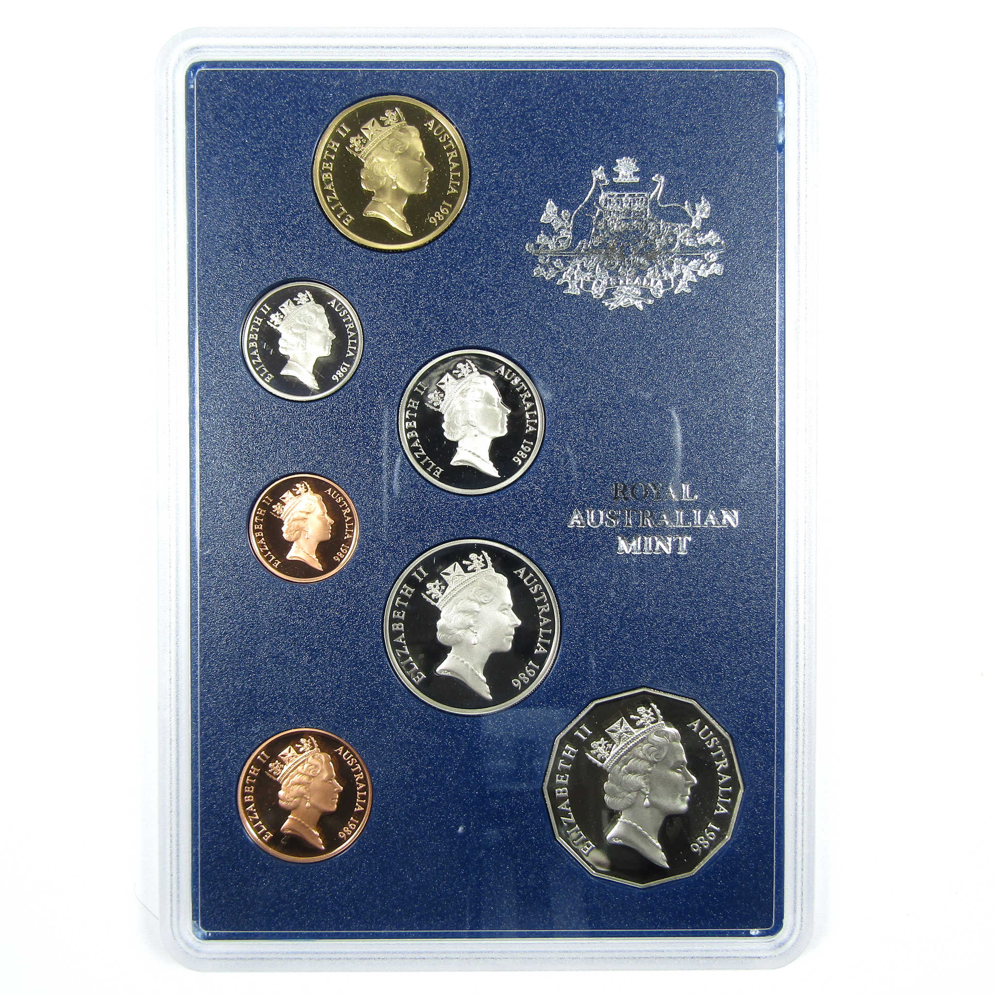 1986 Royal Australian Mint 7 Coin Proof Set OGP SKU:CPC6221