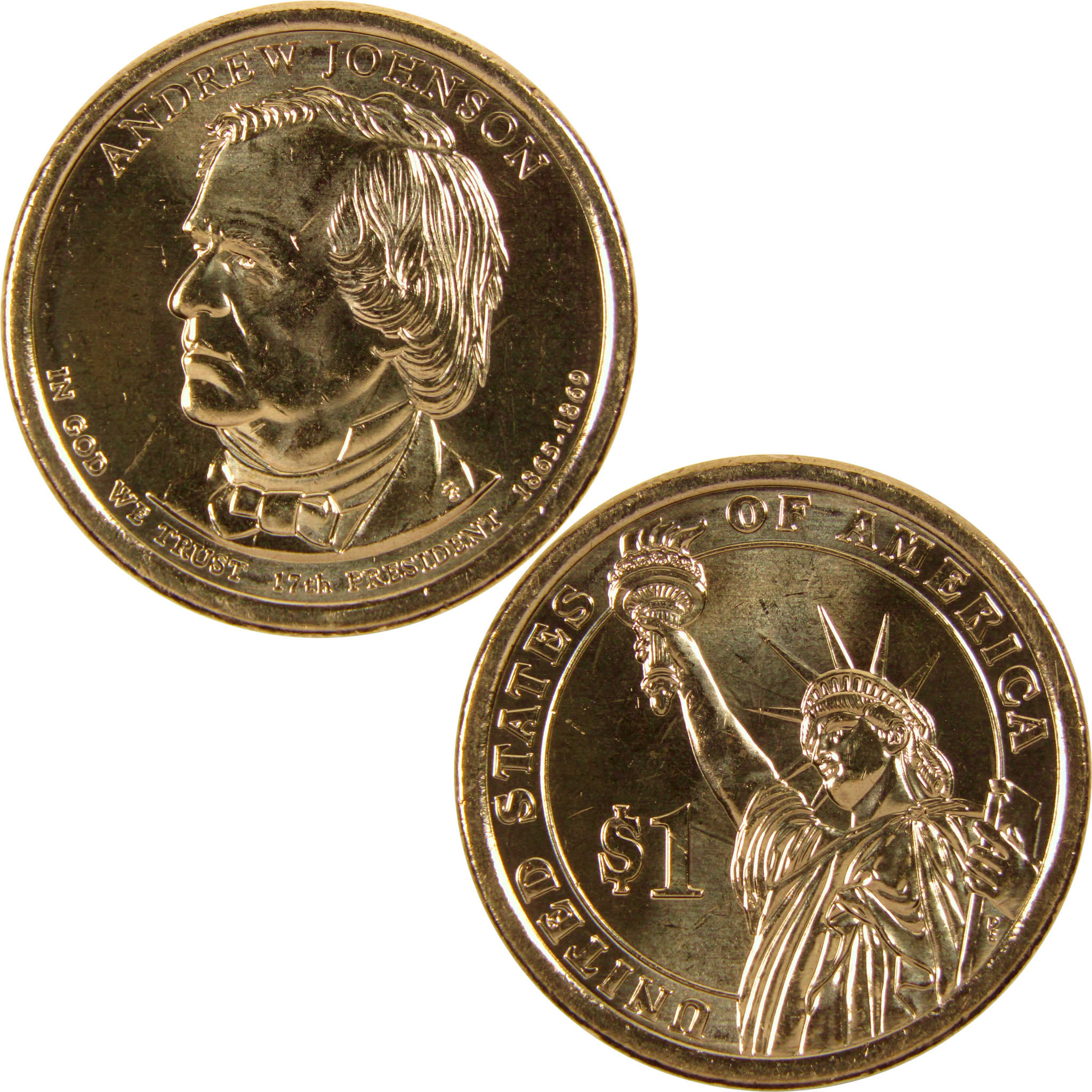 2011 D Andrew Johnson Presidential Dollar BU Uncirculated $1 Coin