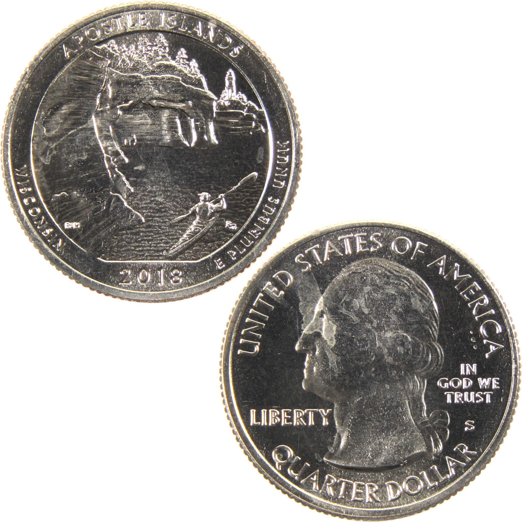 2018 S Apostle Islands NL National Park Quarter Uncirculated Clad Coin
