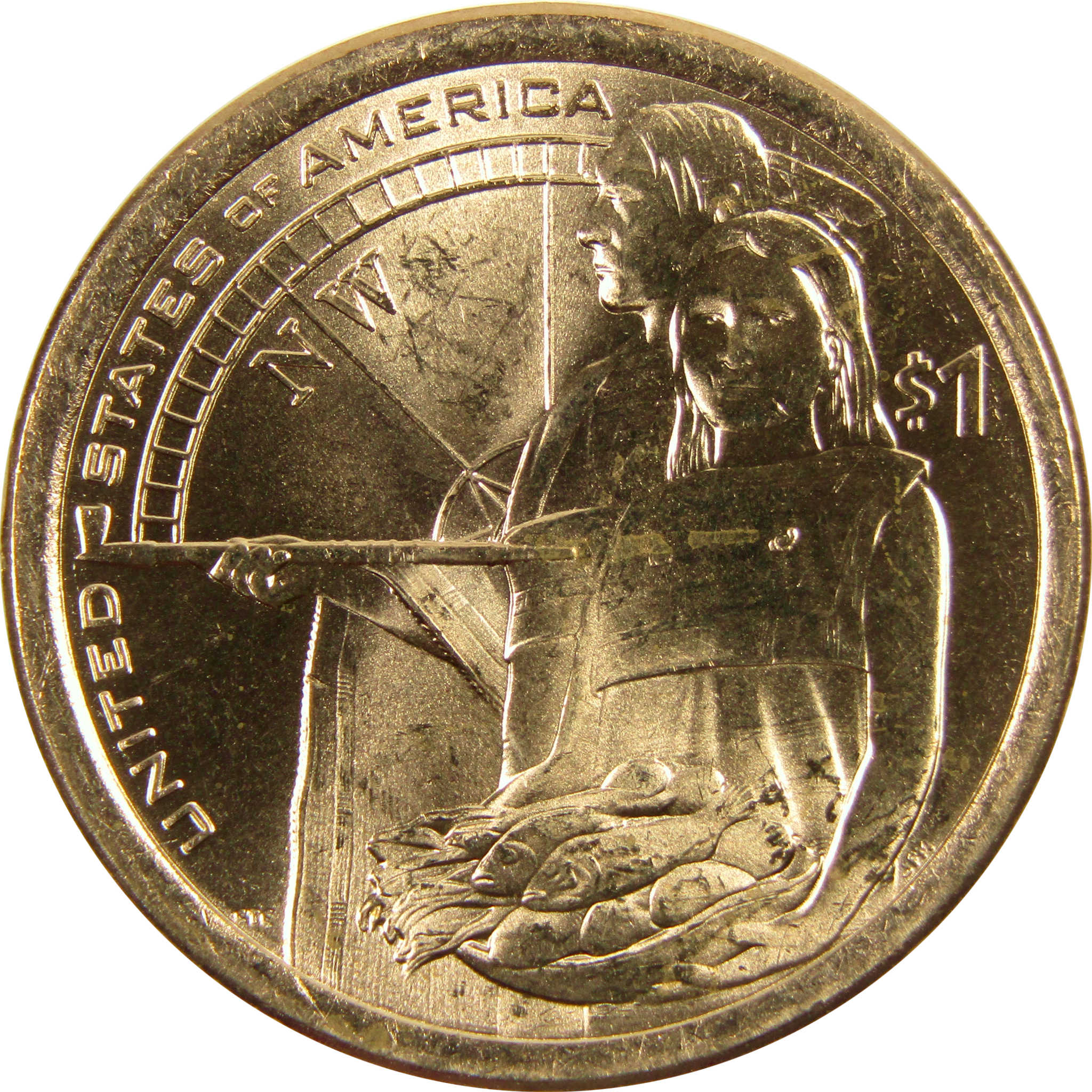 2014 D Native Hospitality Native American Dollar BU Uncirculated $1